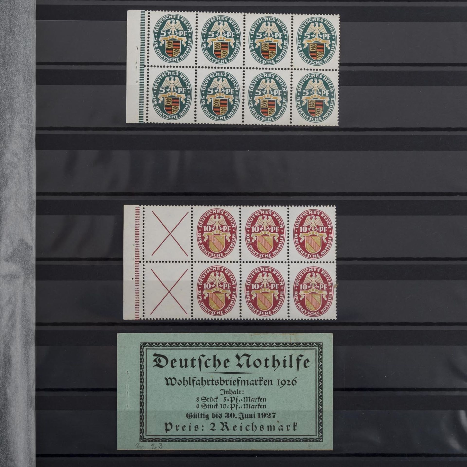 Deutsches Reich Markenheft und Heftchenblätter + Deckel.Umfangreiche Sammlung von Heftchenblättern - Bild 12 aus 16