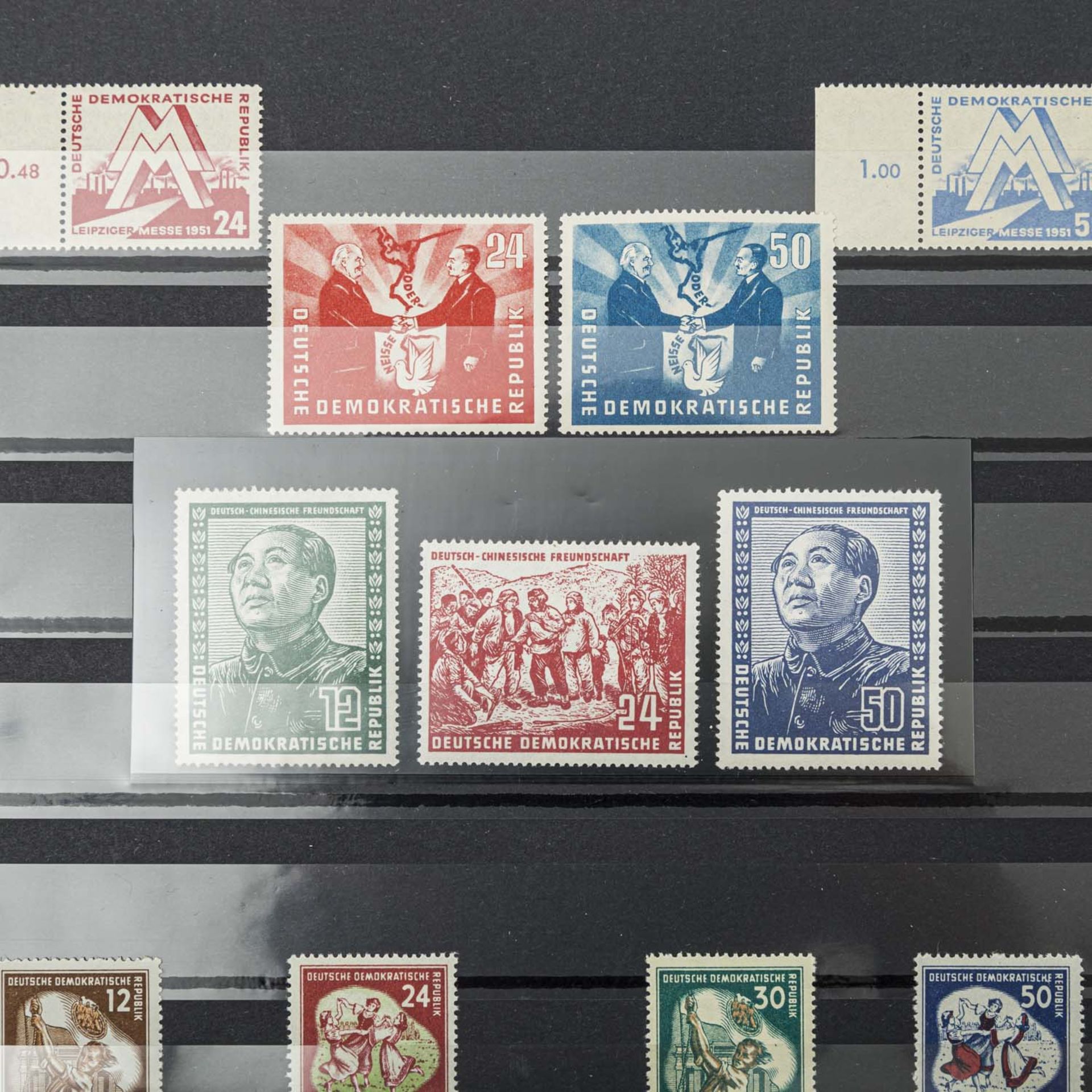 DDR - 1949/67, postfrische Sammlung mit allen Spitzen,teils herstellungsbedingte - Bild 5 aus 7