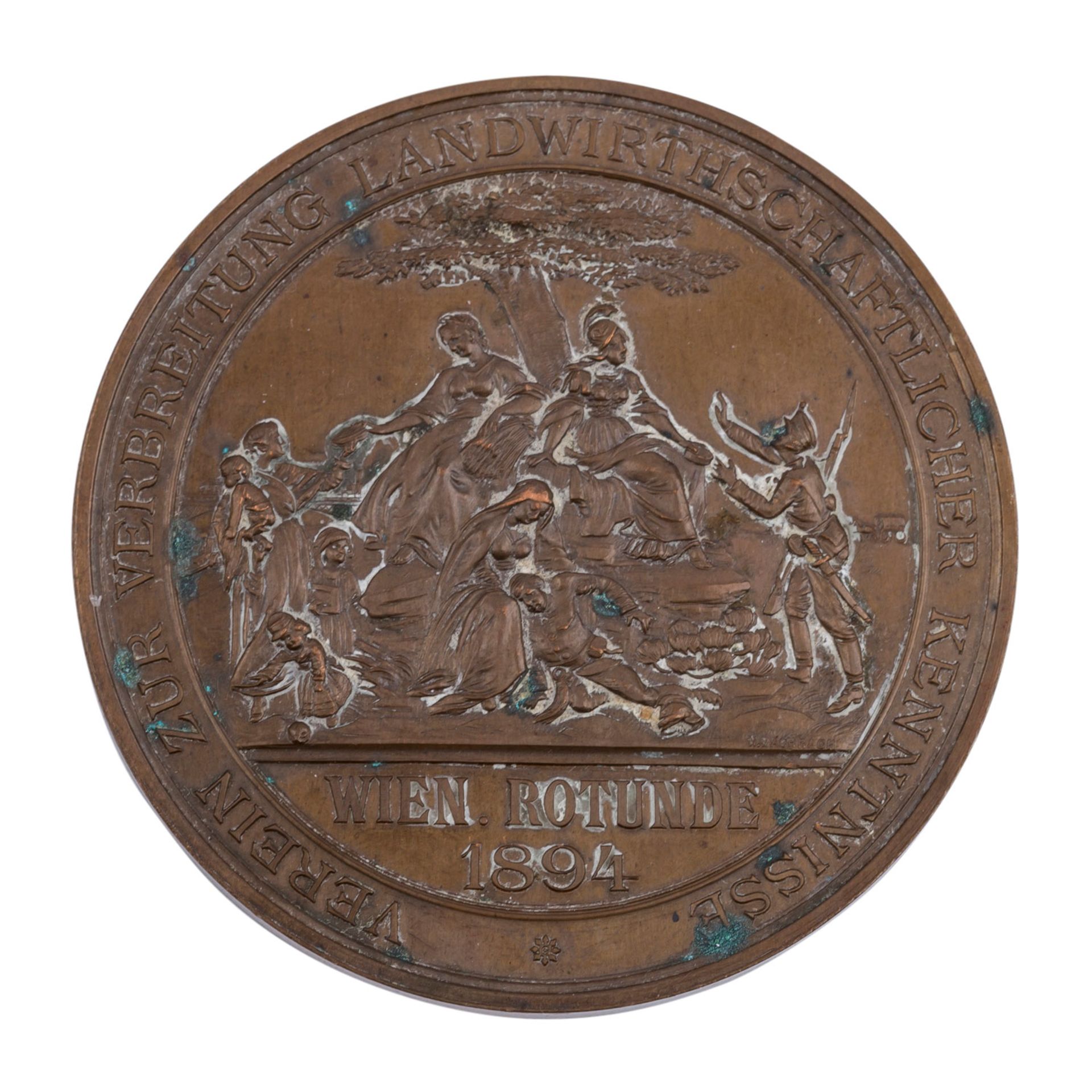 Österreich - Bronzemedaille im Originaletui, Wien Rotunde 1894,Verein zur Verbreitung - Bild 2 aus 2