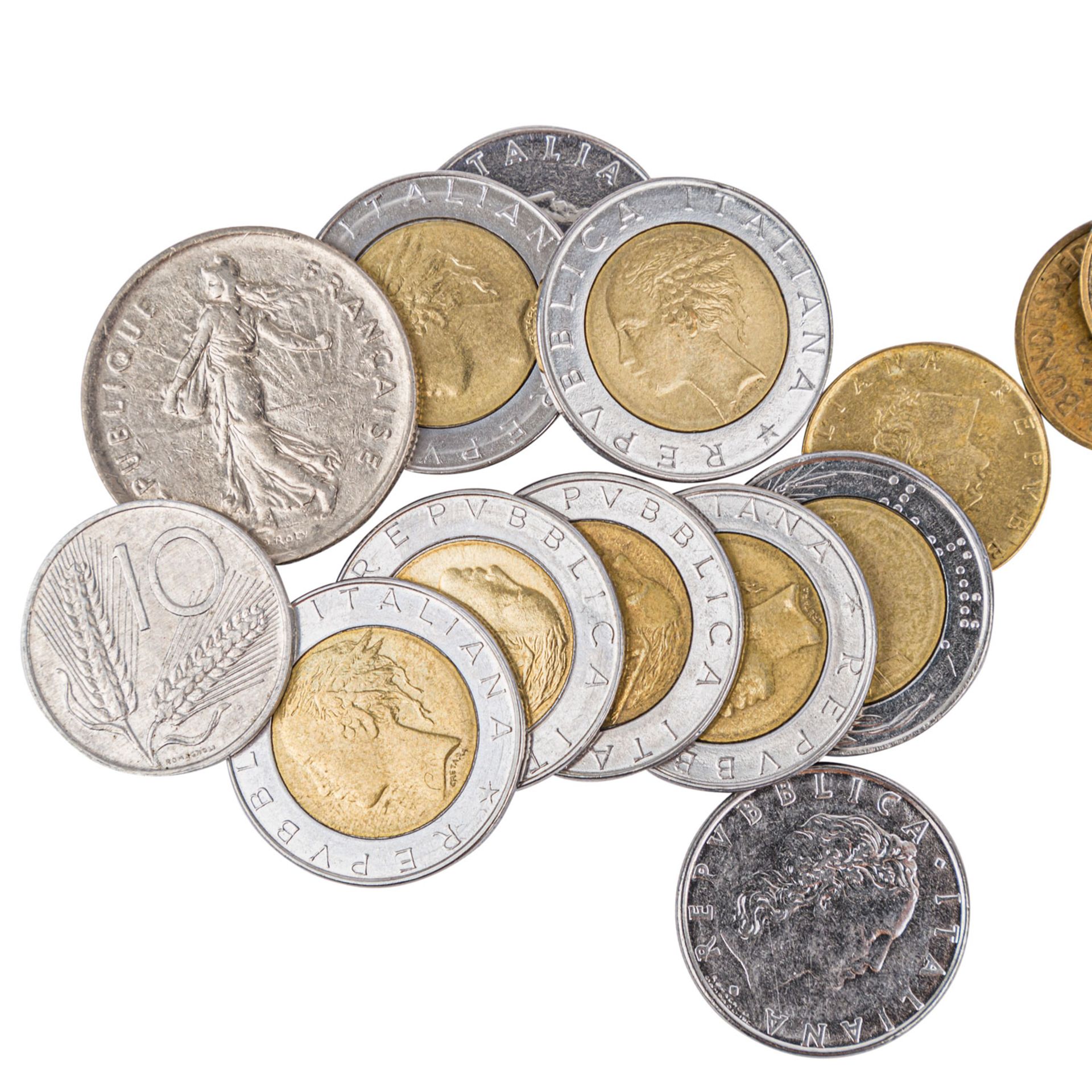 Konvolut aus unterschiedlichen Münzen,z. B. USA/1 Dollar, Deutschland/10 Deutsche Mark und Belgien/5 - Bild 4 aus 9