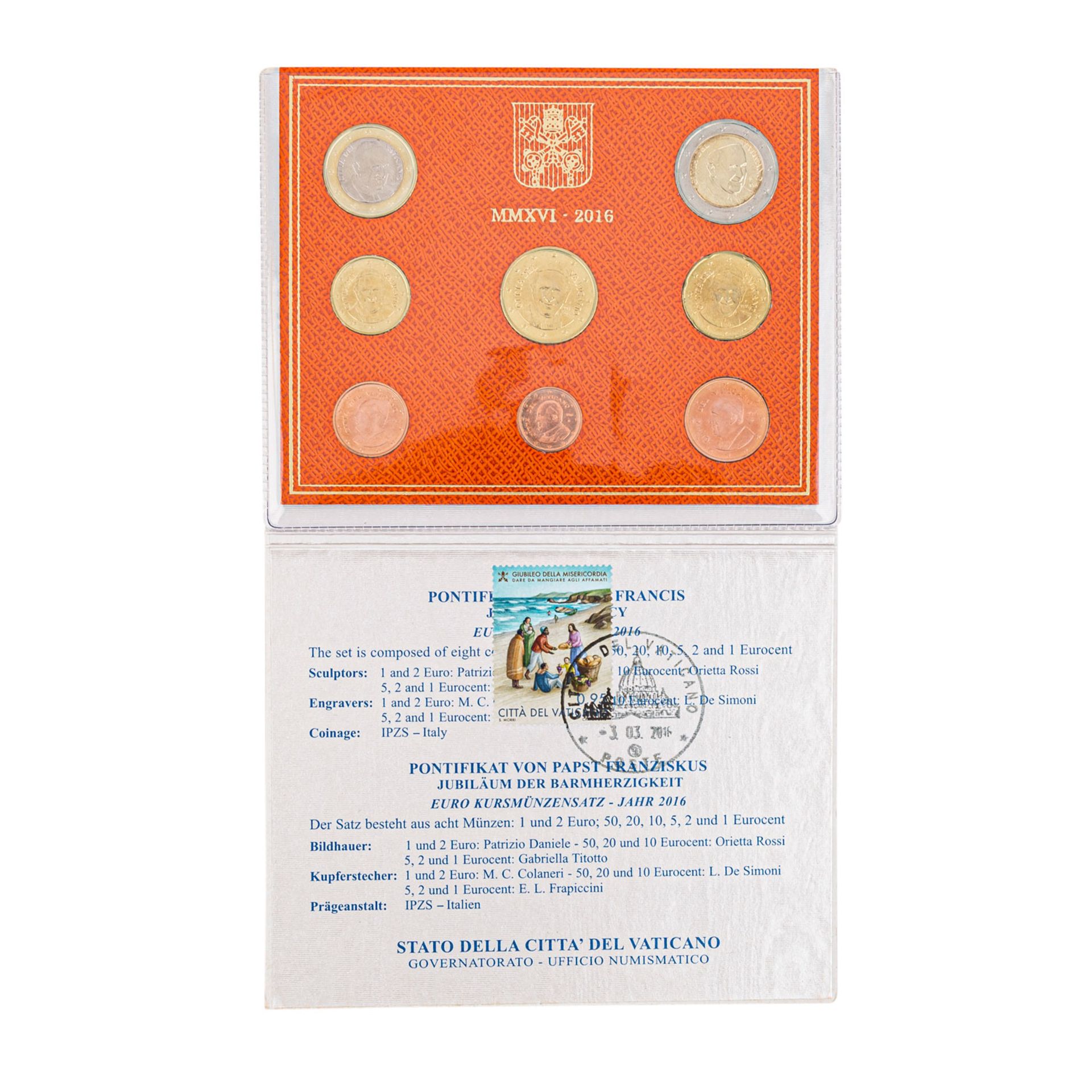 Vatikan - KMS à 3,88 € 2006, Papst Franziskus,stgl, im Originalblister.Papal States - annual coin