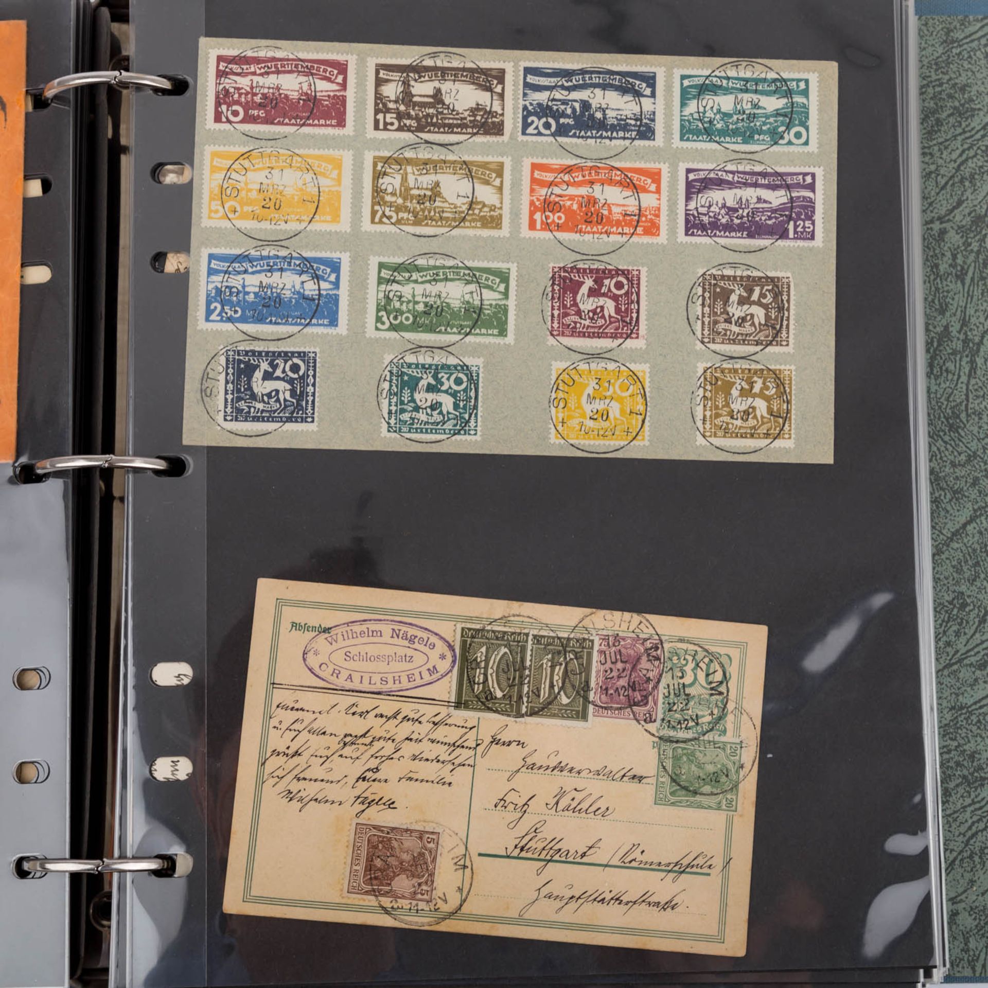 Über 100 Karten und Briefe, Schwerpunkt vor 1945,interessant, mit Zeppelin, Flugpost,Württemberg - Bild 4 aus 11