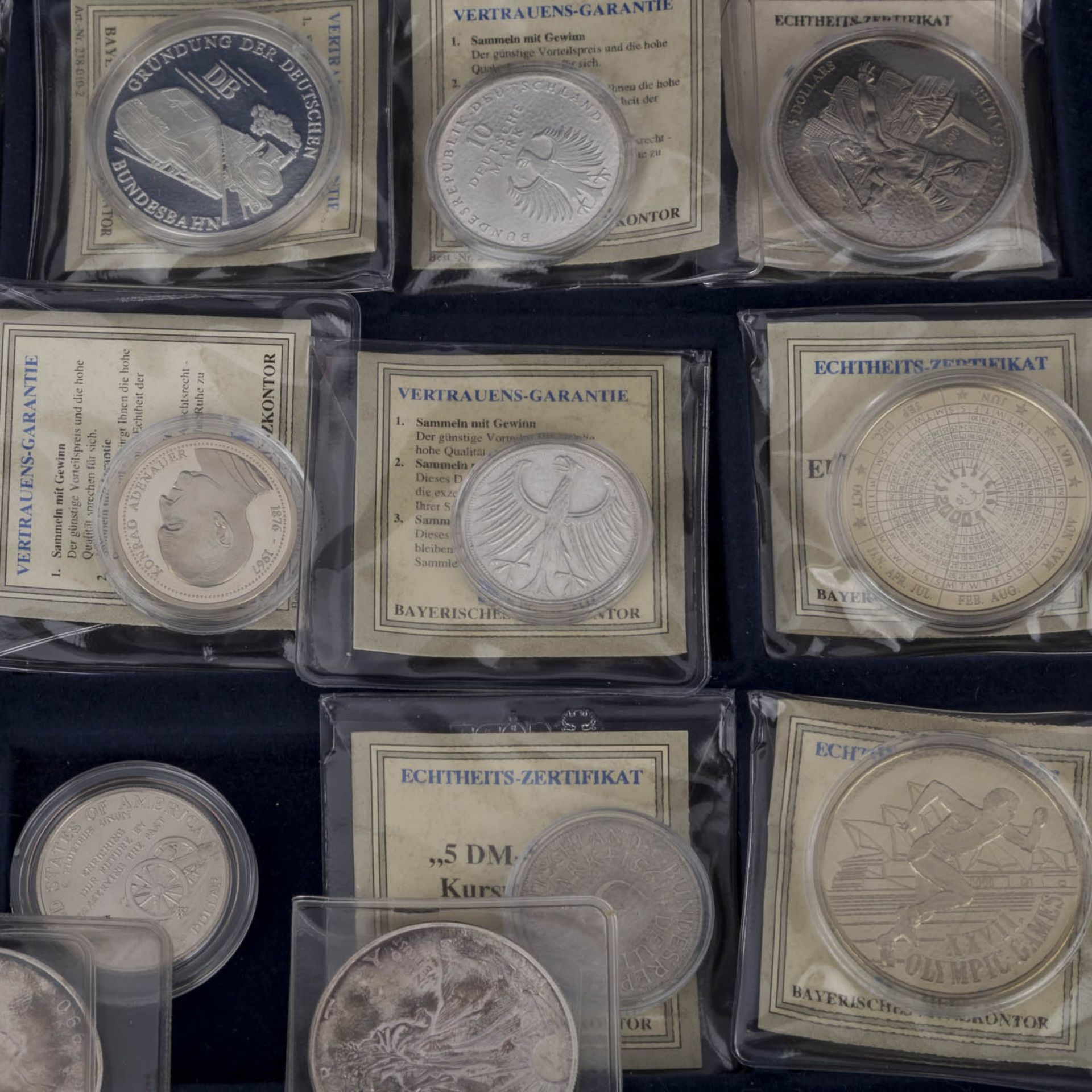 Lot aus diversen Münzen und Medaillen,mit Anteil Gold in der Form von Medaille 6,2 g fein "Mozart" - Bild 5 aus 6