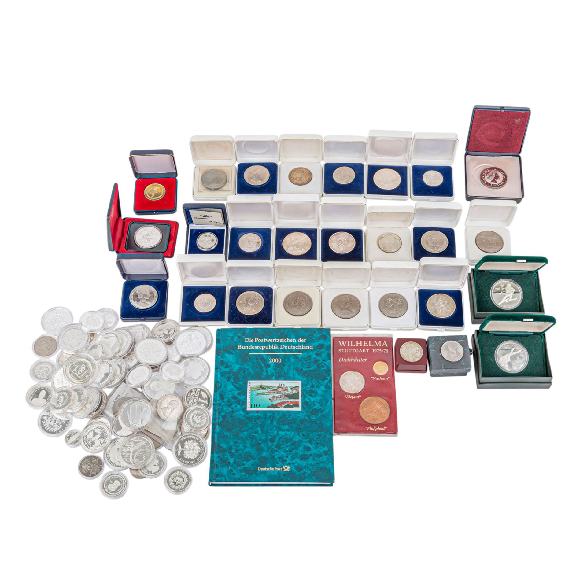 Einiges Silber in Form von Münzen und Medaillen,Kanada 2 x 1 Unze Silber zu 20 Dollars 1985 Calgary,