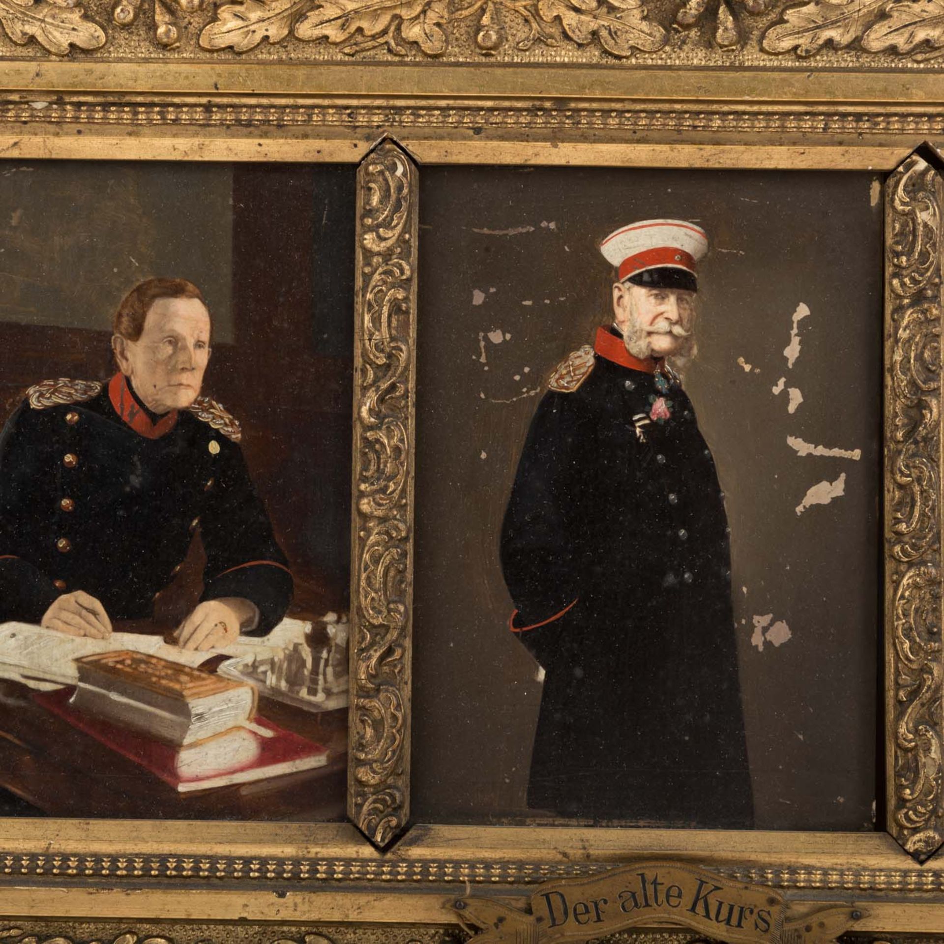 1870/71 - Konvolut Triptychon "Der alte Kurs" mit Moltke,Wilhelm I. und Bismarck. Im stark - Bild 9 aus 13