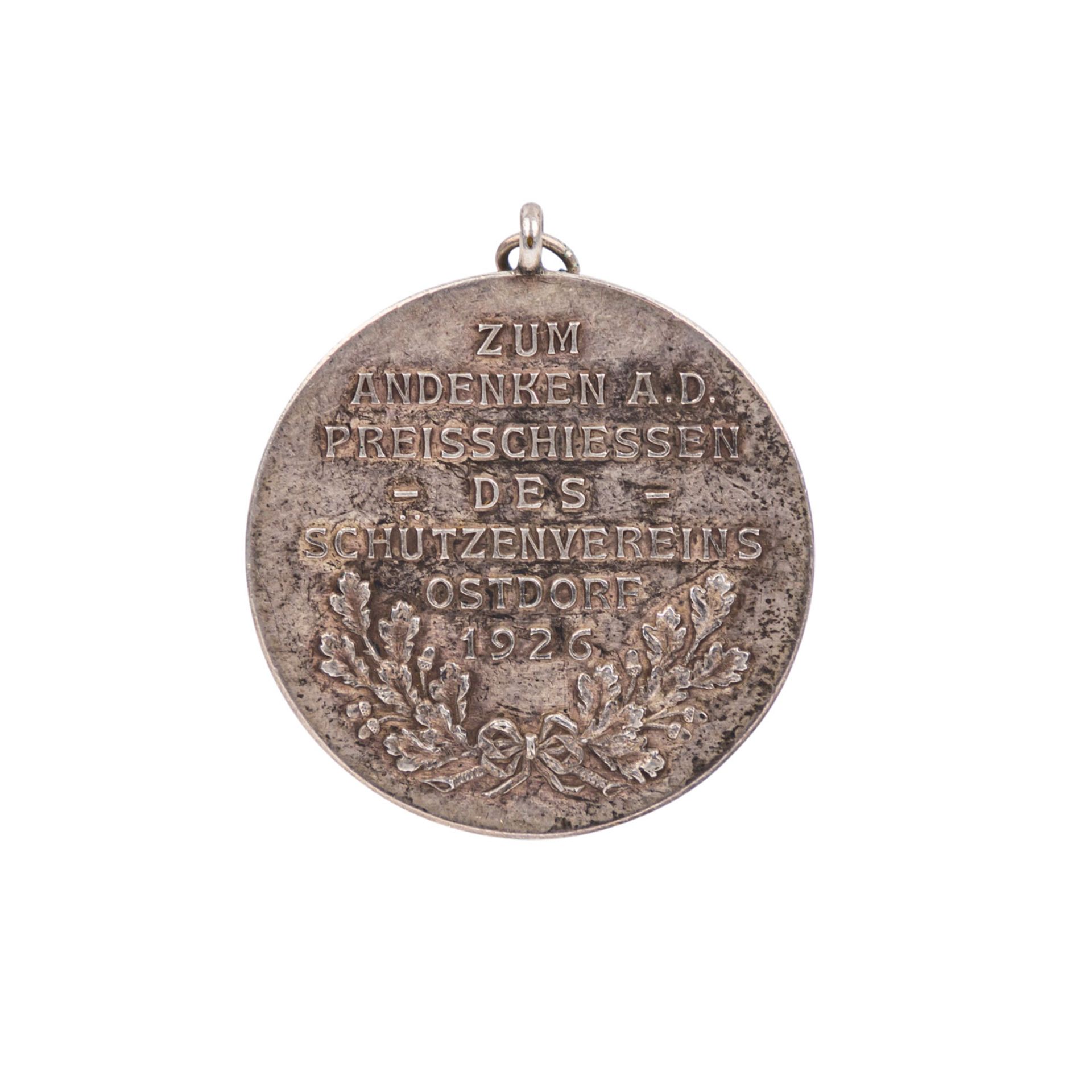 Schützenmedaille 1926, Zum Andenken a.d.Preisschiessen des Schützenvereins Ostdorf 1926. Von