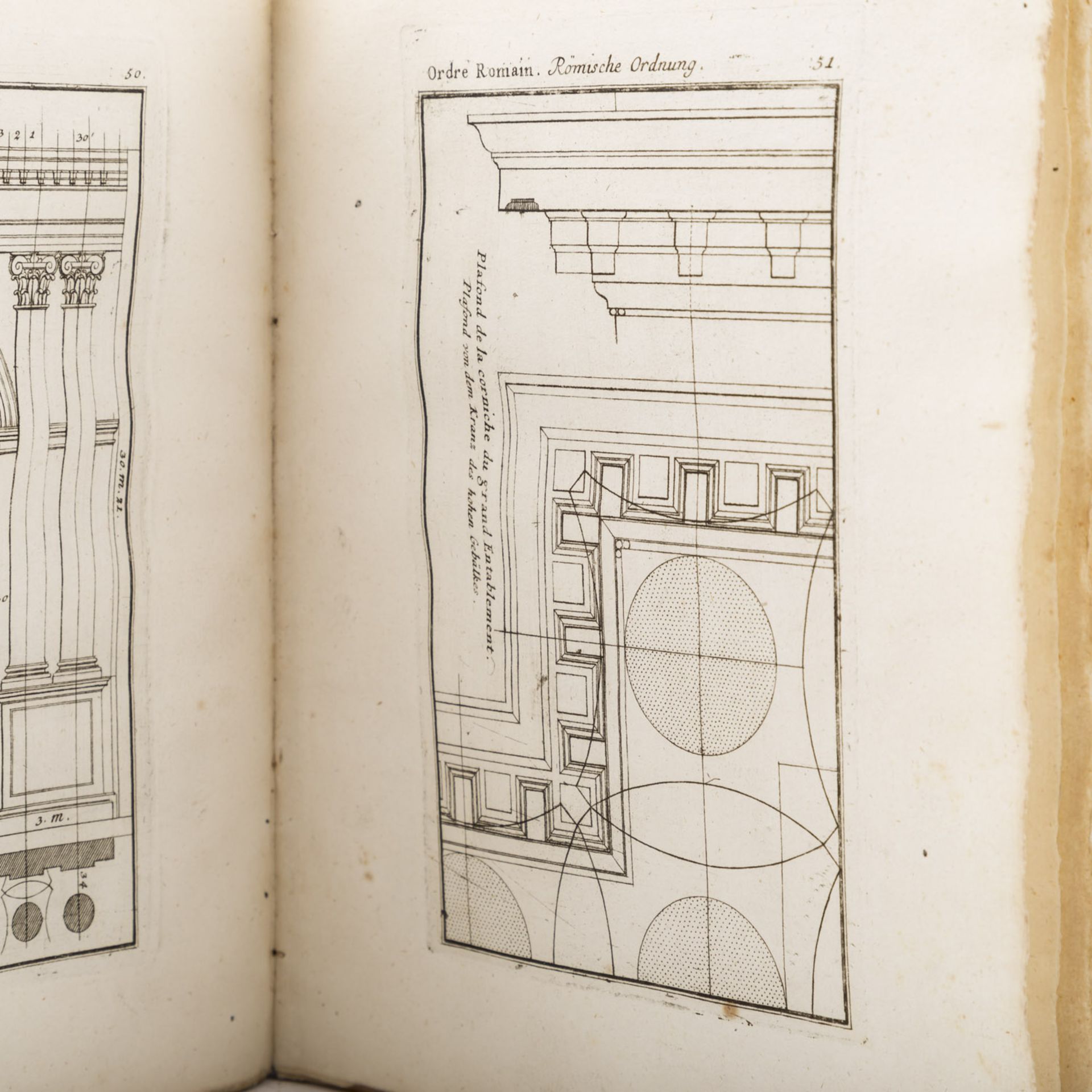 Außergewöhnliches architektonisches Sammelwerk, 18.Jh. -1 x S. le Clerc, "Abhandlung der Baukunst - Bild 3 aus 5