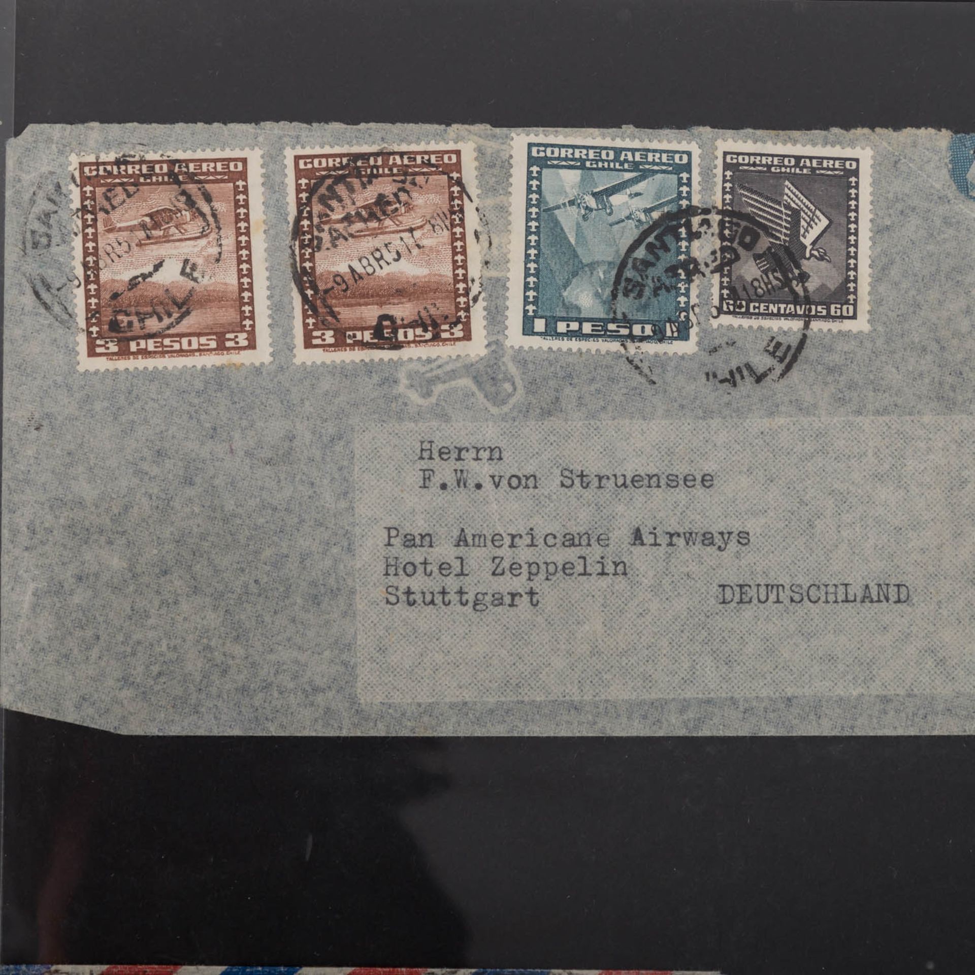 Über 100 Karten und Briefe, Schwerpunkt vor 1945,interessant, mit Zeppelin, Flugpost,Württemberg - Bild 3 aus 11