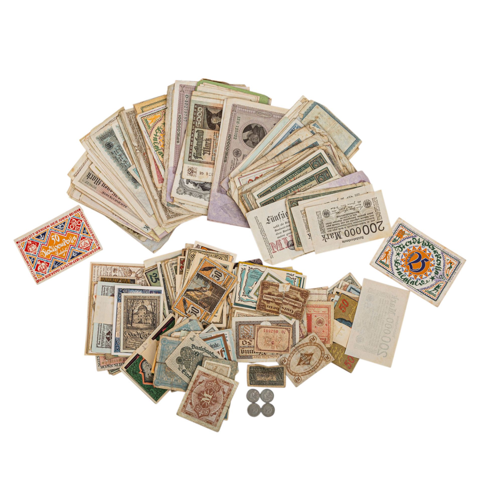 Vielseitiges Konvolut Banknoten, Deutschland, Österreich -Ungarn, Sowjetunion, 20.Jh. -Weimarer