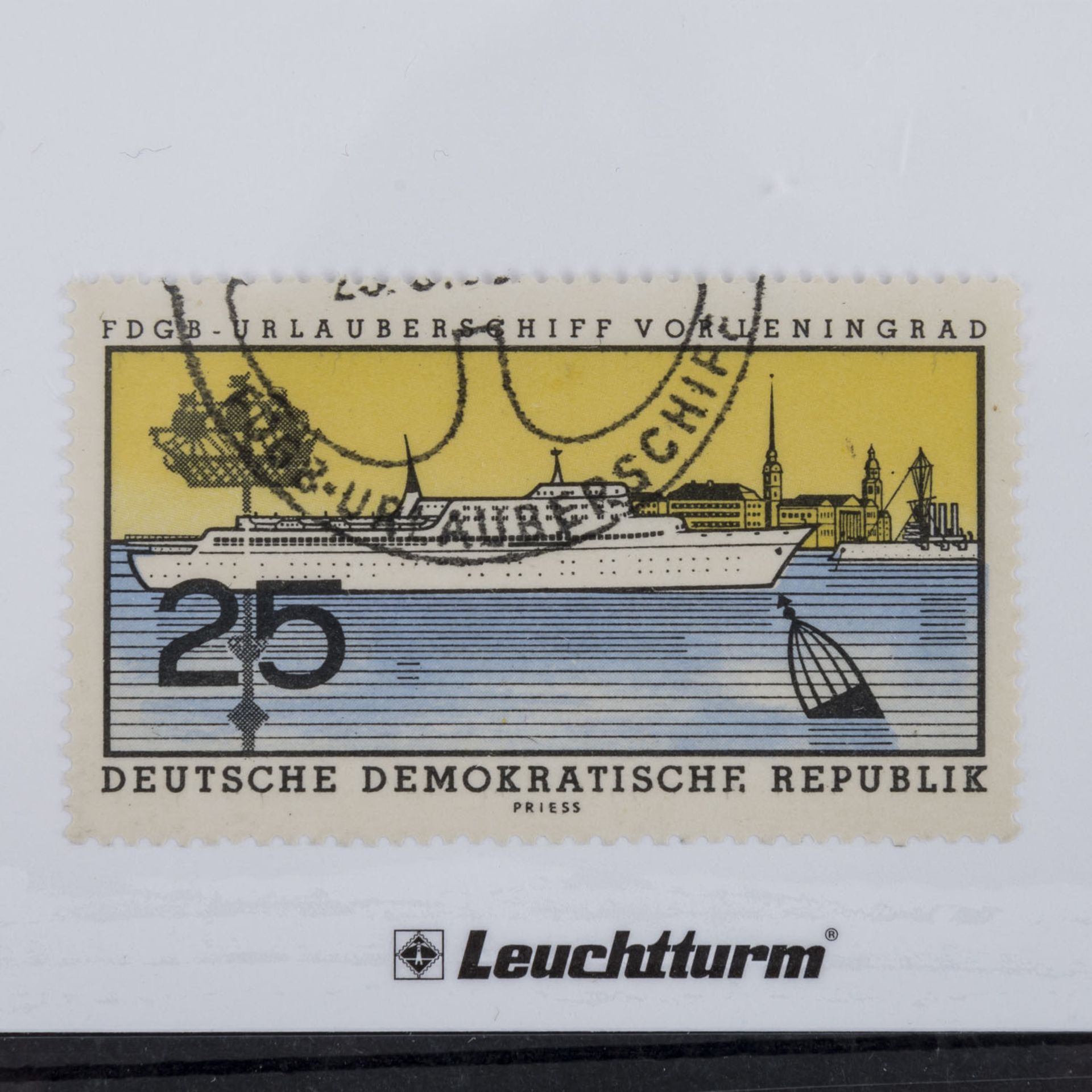 DDR BESONDERHEIT - 1960, 25 Pfg. Hecker, mit der Abartgedruckt auf gewöhnlichem Papier und mit - Bild 2 aus 2