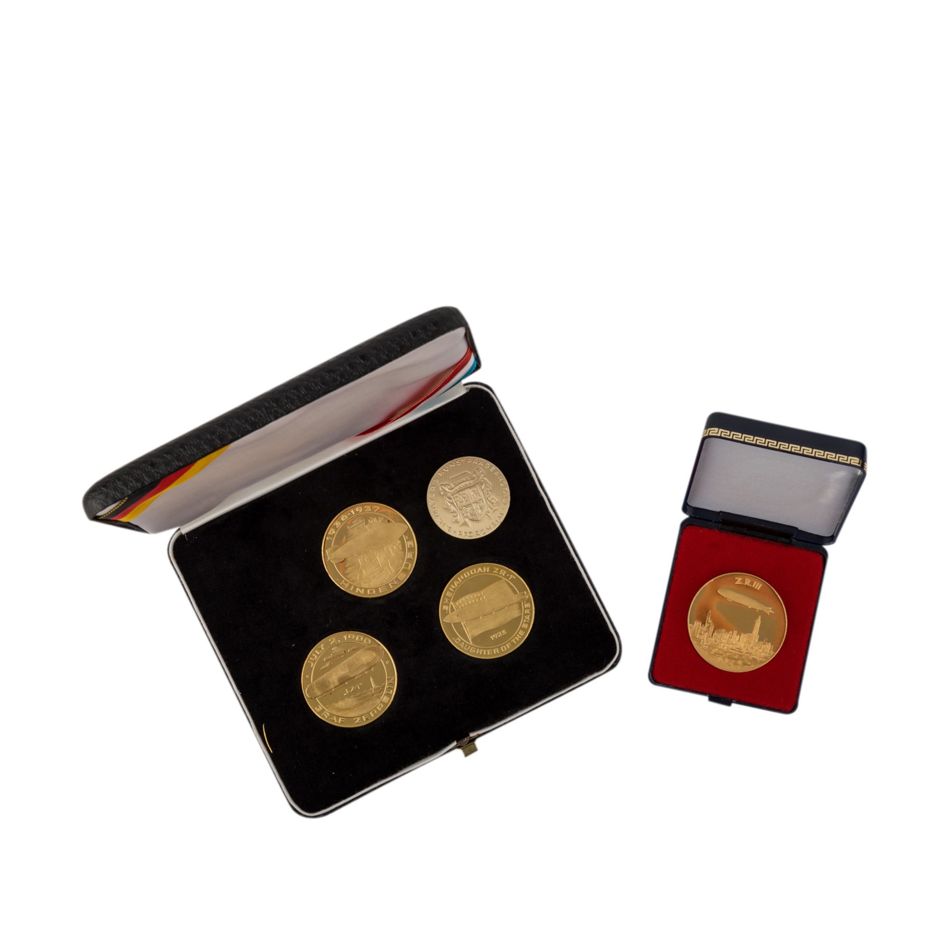 Moderne Luftfahrtmedaillen in GOLD, 2.H. 20.Jh.n.Chr. -1 x Deutschland - Goldmedaille 1963, Auf - Bild 3 aus 3