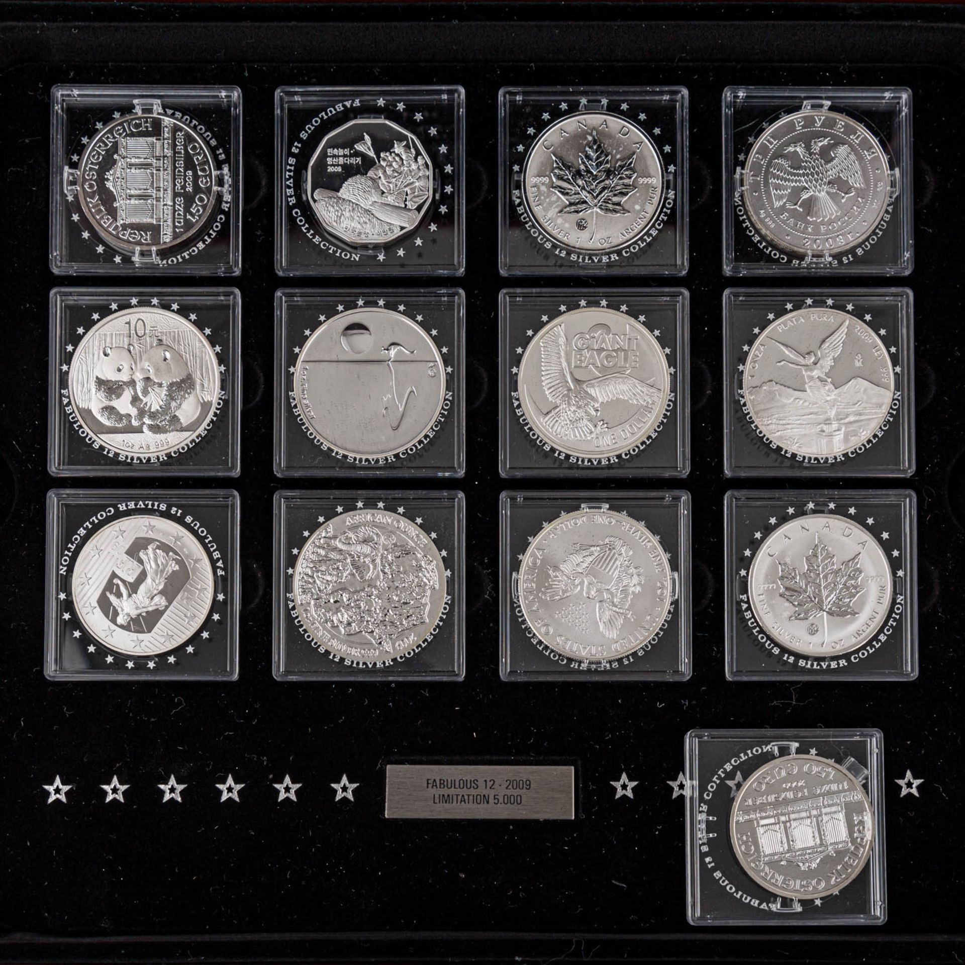 "The Fabulous 12 Silver Collection 2009" -schickes Silbermünzenset in edler Münzkassette. Erhalt - Bild 2 aus 8