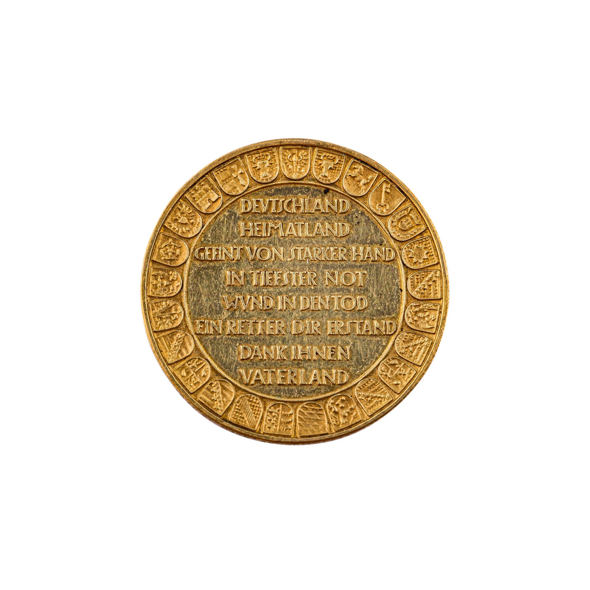 Preussen - Glöckler Goldmedaille, Bismarck und Hindenburg,o.J. (1931), 60. Jahrestag der - Bild 2 aus 2