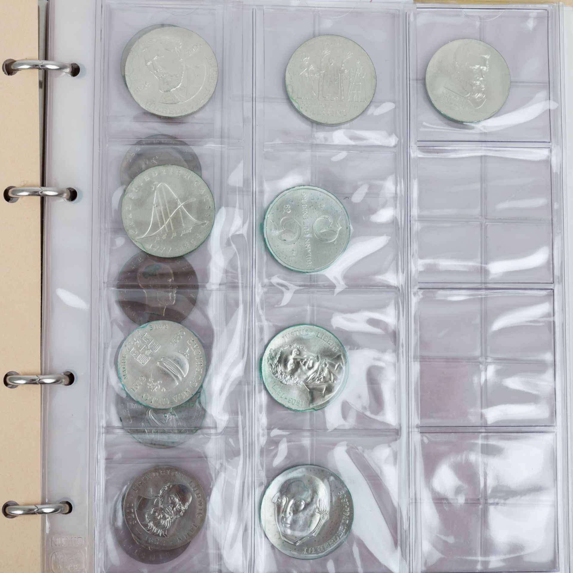 3 Alben mit Münzen und Medaillen, mit SILBER -dabei zahlreiche und interessante DDR Münzen, - Bild 3 aus 9