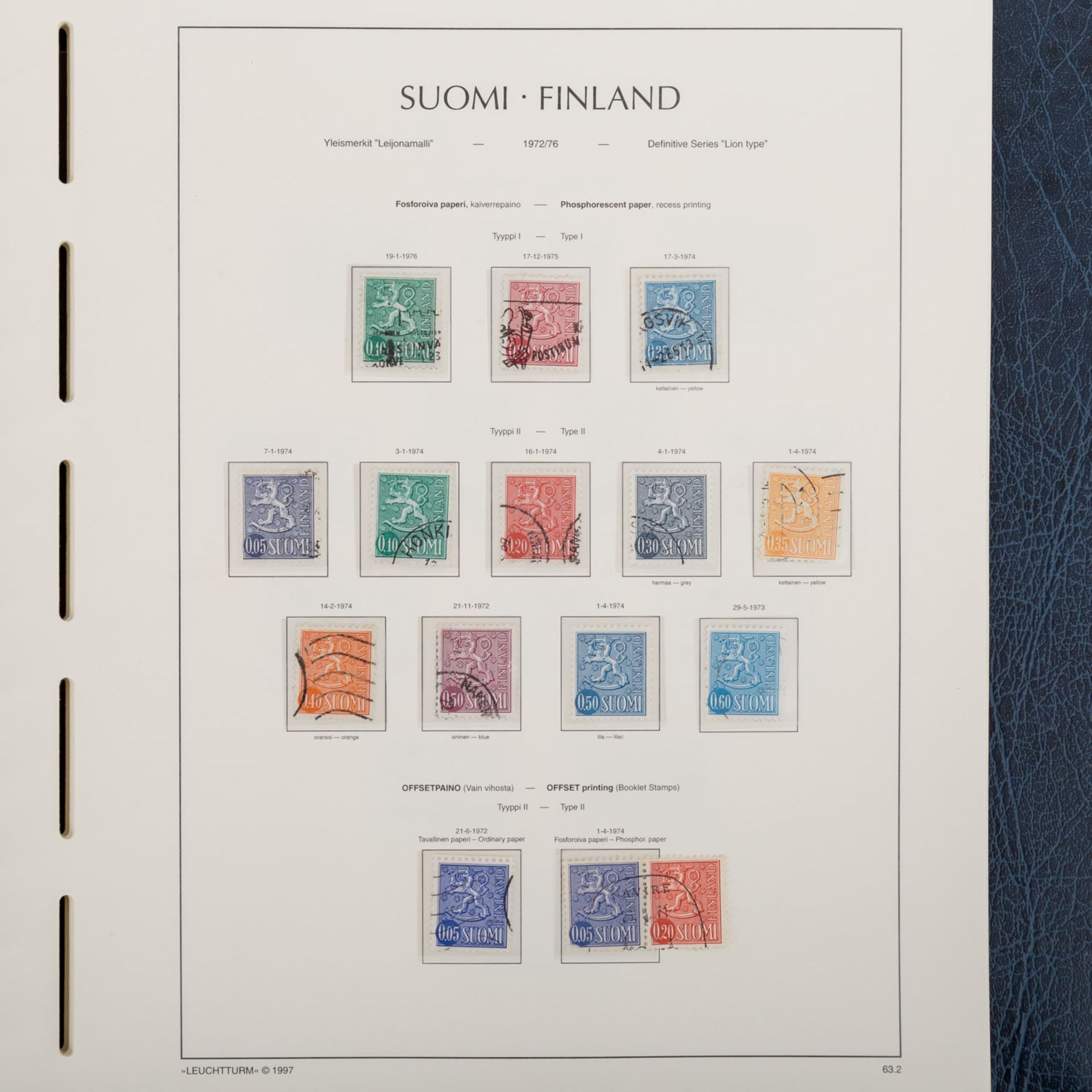 Finnland 1866 bis ca. 1971,gestempelte Sammlung im Leuchtturm-Vordruckalbum. In vielen Teilen - Bild 4 aus 5