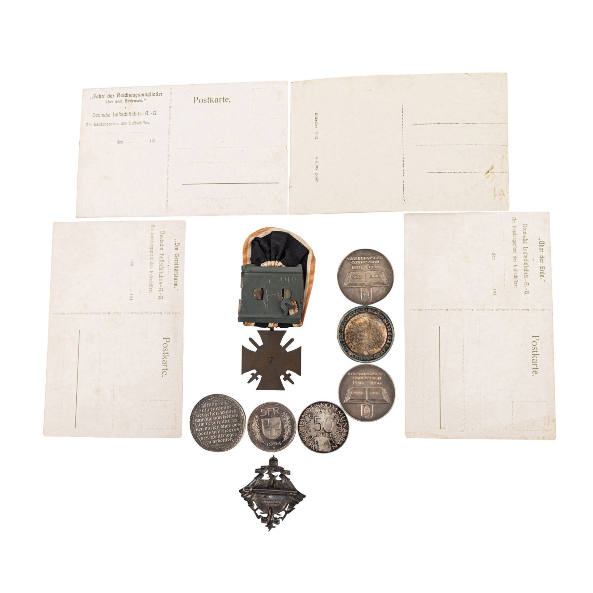 Interessantes Konvolut 1933-1945 und Thematik Zeppelin,Medaille 1935 (F. Beyer) auf die Einführung - Bild 2 aus 2