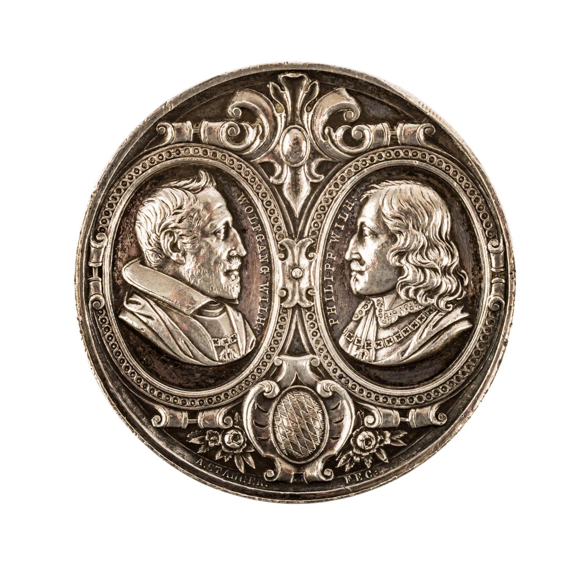 Pfalz-Neuburg - Silbermedaille o.J. (19.Jh.),von Alois Stanger, Auf die 2. Säkularfeier des