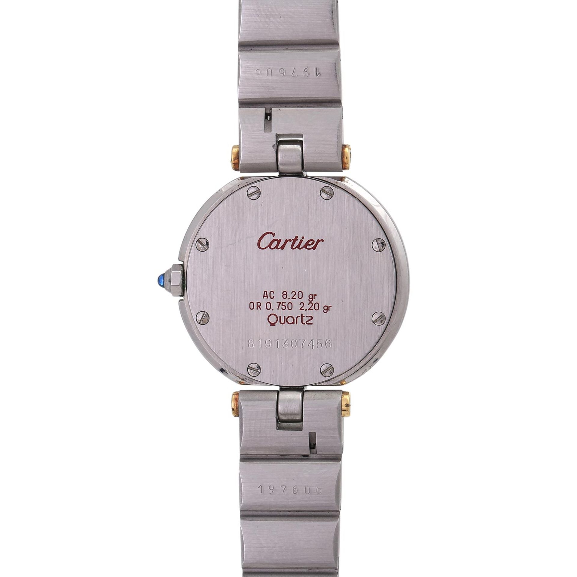 CARTIER Santos Rondé Damenuhr, ca. 1980/90er Jahre.Edelstahl/Gold 18K. Quarz-Werk (Uhr läuft zur - Image 2 of 6