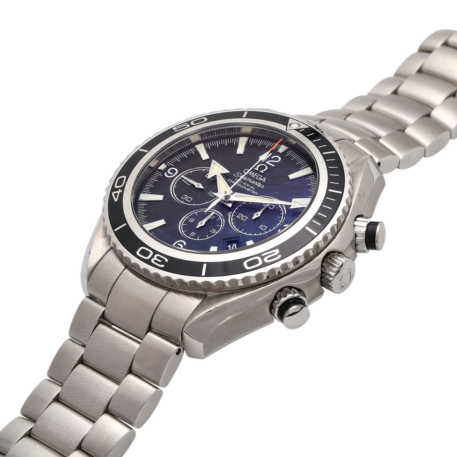 OMEGA Planet Ocean 600m Co-Axial Chronograph Herrenuhr, Ref. 2210.50.00.Edelstahl. Automatic-Werk, - Bild 4 aus 6