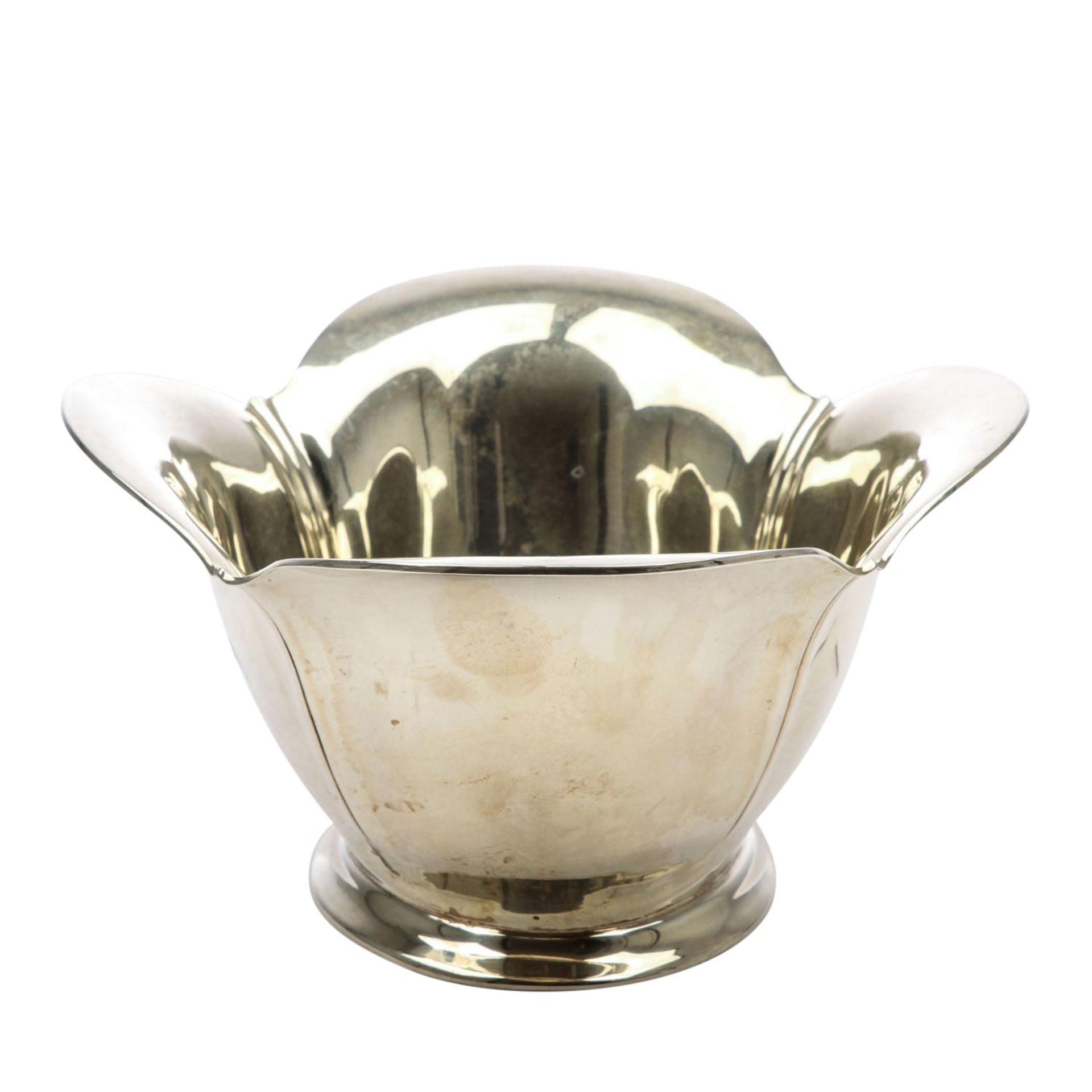 ERNST MENNER Schale, 925 Silber, 20. Jhd.Ovale Form mit hochgezogener, mehrpassiger Wandung, L. - Image 3 of 7