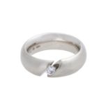 NIESSING Spannring mit Brillant, ca. 0,22 ct,FW - WEISS (F - H) / VS - VVS, Platin 950 / -, RW 53,