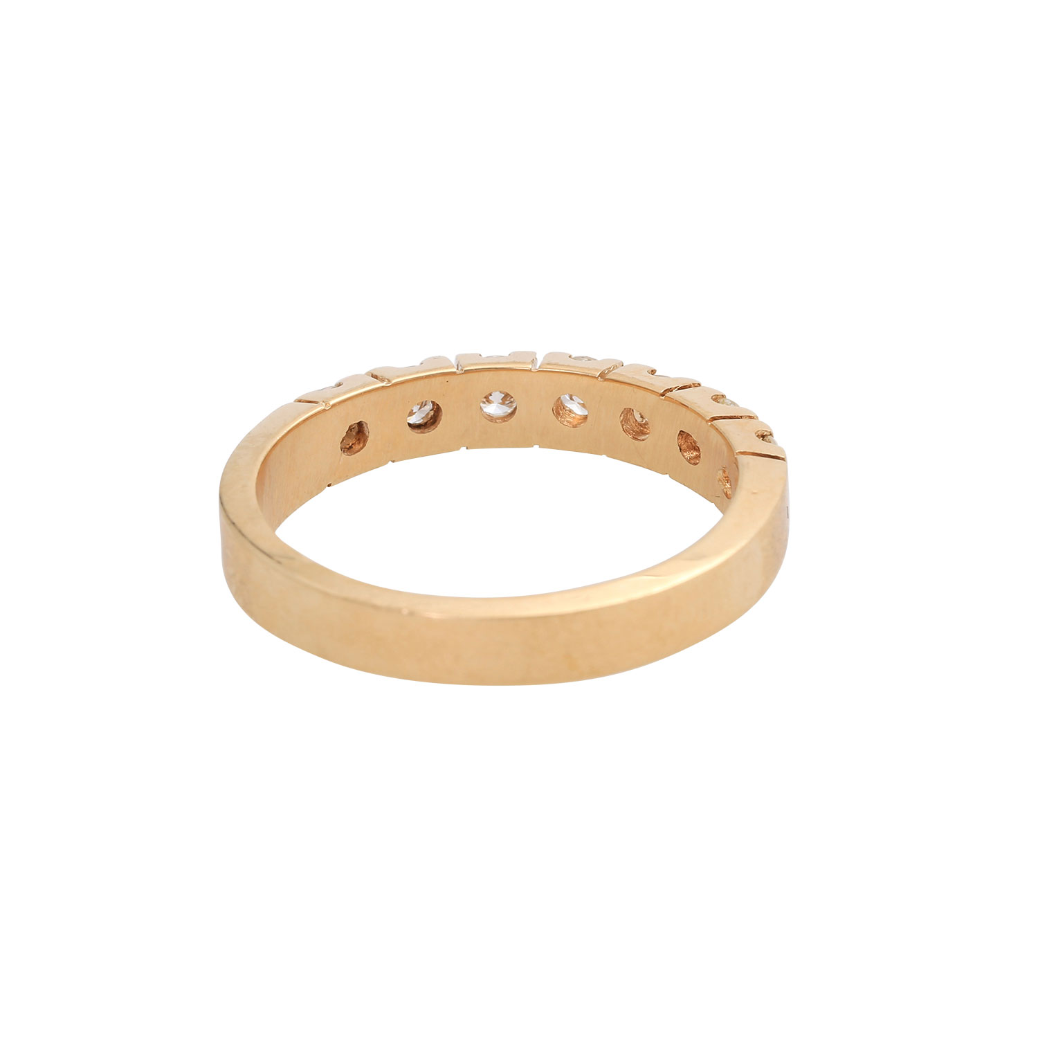 Halbmemory Ring mit Brillantenvon zus. ca. 0,6 ct, FW (G) / VVS, GG 14K, RW 57, minimale - Image 3 of 4