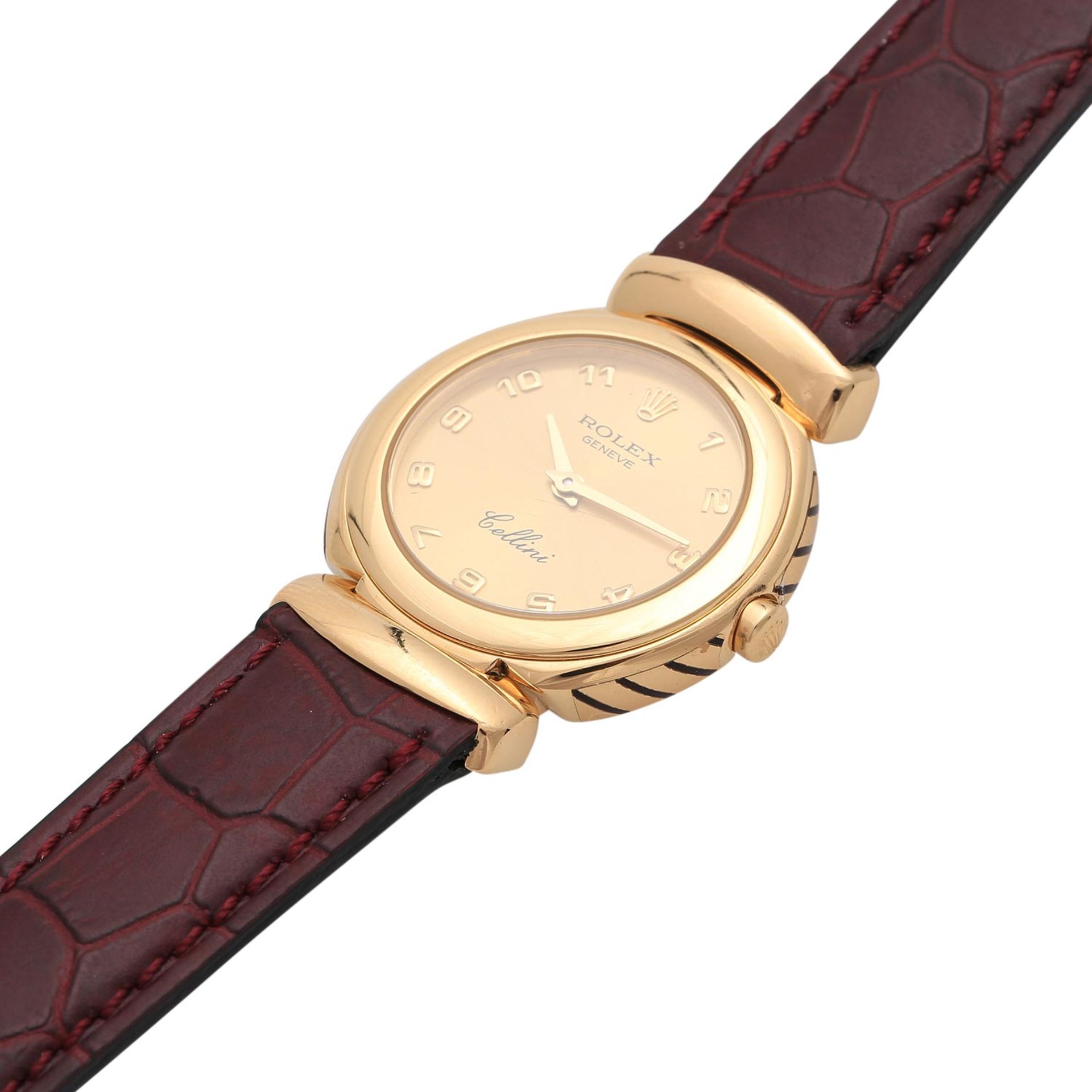 ROLEX Cellini Damenuhr, Ref. 6621/8. Gold 18K.Quarz-Werk. Serien-Nr. 4210039338. Lederband mit - Image 4 of 6