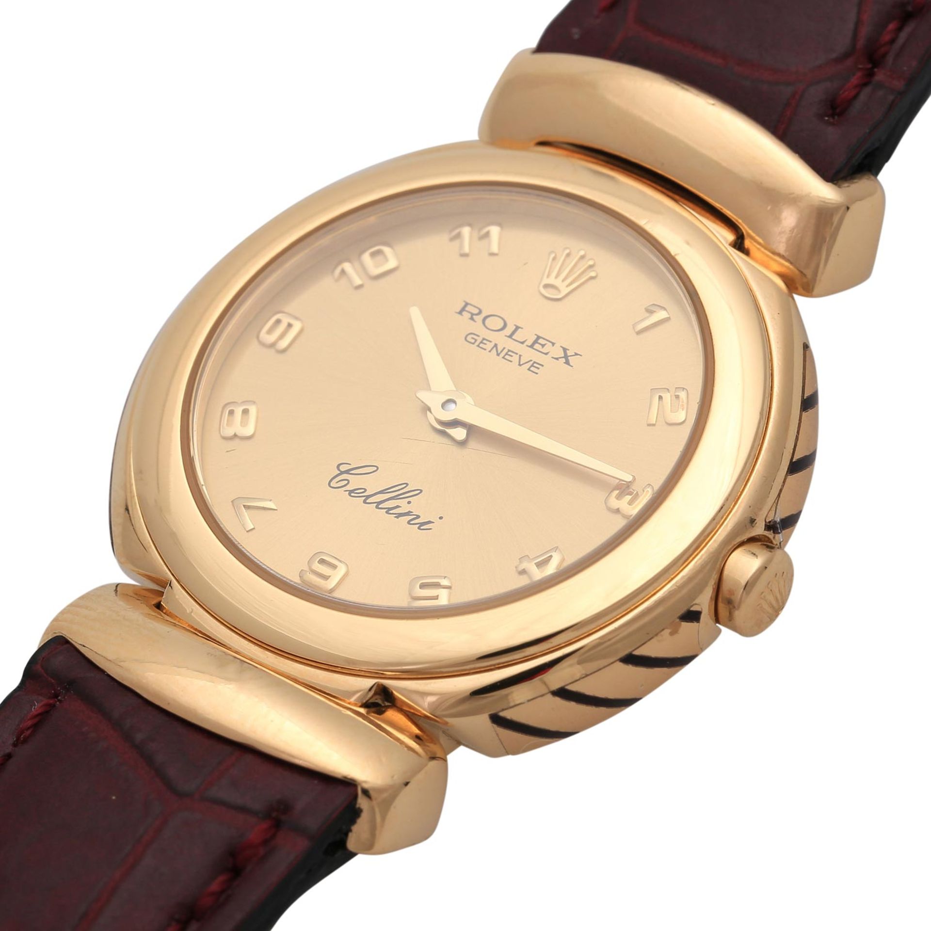 ROLEX Cellini Damenuhr, Ref. 6621/8. Gold 18K.Quarz-Werk. Serien-Nr. 4210039338. Lederband mit - Image 6 of 6