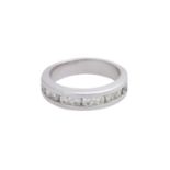 Halbmemory Ring mit Brillantenvon zus. ca. 0,5 ct, LGW (I - J) / VVS, WG 14K, RW 49, neuwertig.