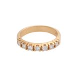 Halbmemory Ring mit Brillantenvon zus. ca. 0,6 ct, FW (G) / VVS, GG 14K, RW 57, minimale