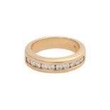 Memoirering mit 10 Brillanten, zus. ca. 0,5 ct,WEISS - LGW (H - I) / VS - SI, GG 14K, RW 52, halb