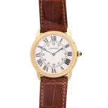 CARTIER Ronde Solo Armbanduhr, Ref. W6700455. Gold/Edelstahl.Quarz-Werk (Batterie neu 12/2018, Uhr