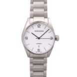 GEORG JENSEN Delta Classic Herrenuhr. Edelstahl.Automatic-Werk unter Sichtboden, Cal. ETA 2892-A2.