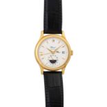 CHOPARD L.U.C. GMT Herrenuhr, Ref. 16/1867. Gold.Automatic-Werk mit Mikrorotor unter Sichtboden,