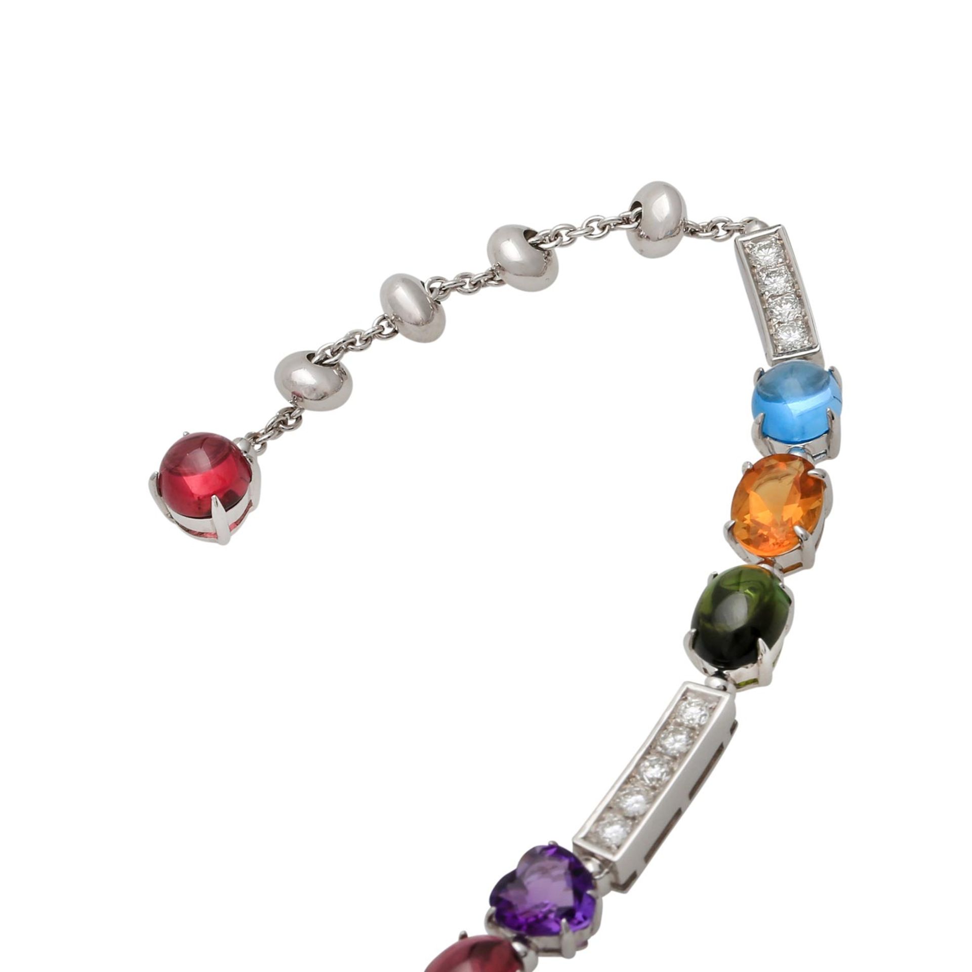 BULGARI Collier "Allegra"mit versch. Farbedelsteinen wie Topas (beh.), Peridot, Citrin, Turmalin - Bild 7 aus 9