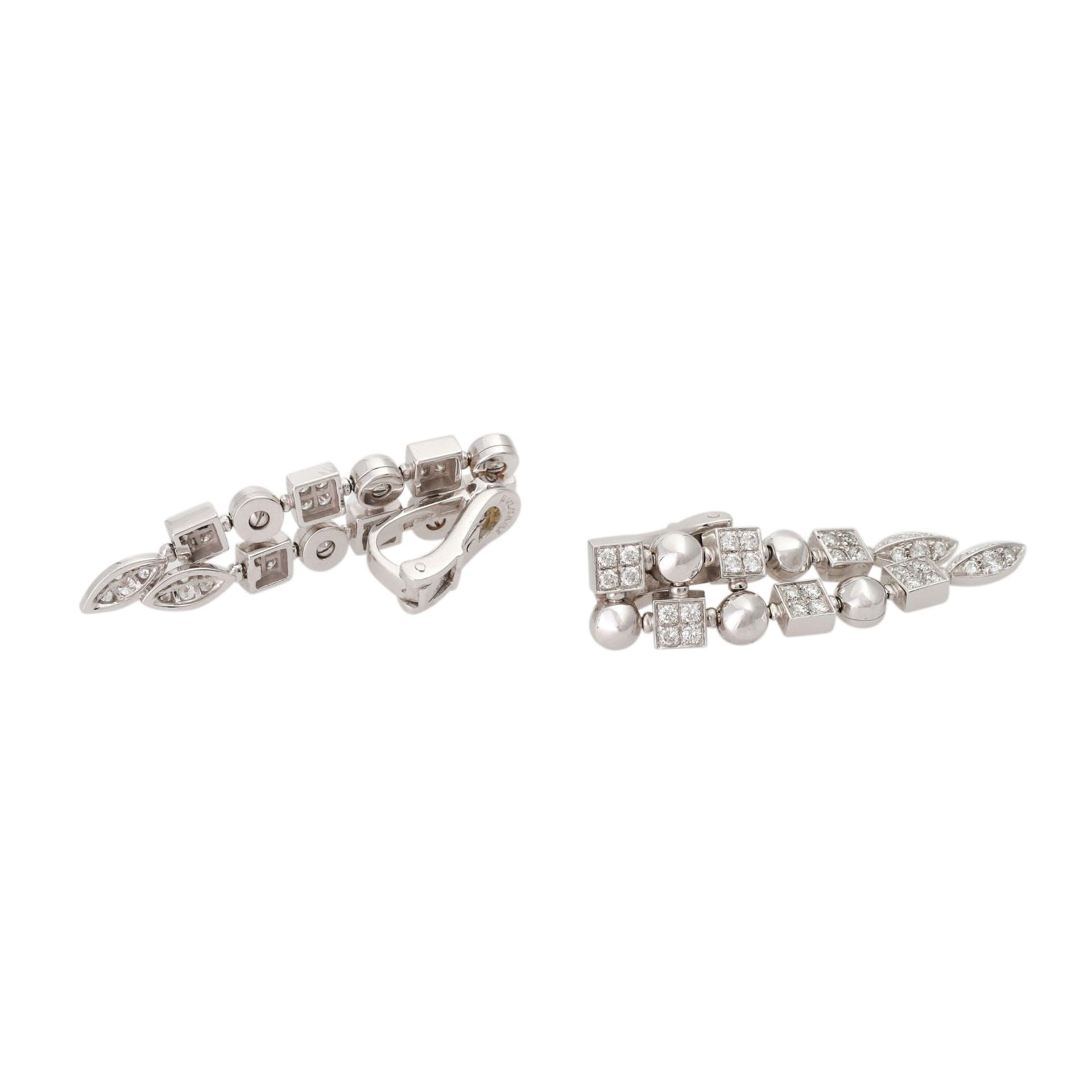 BULGARI Ohrclips "Lucea"mit Brill. zus. ca. 1,6 ct in WG 18K, L: ca. 42 mm. KP 6.950 €, Rechnung - Image 3 of 5