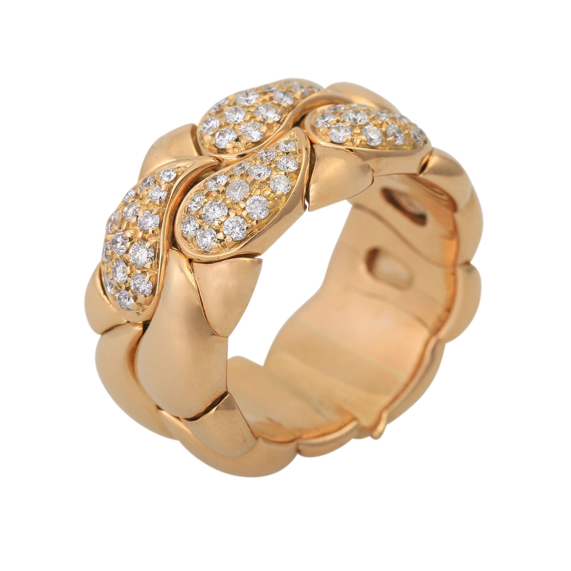 CHOPARD Ring "Casmir" mit Brillantbesatz,GG, NP ca. 8.000 €, RW: 62, nummeriert 2286703. Offene - Bild 5 aus 6