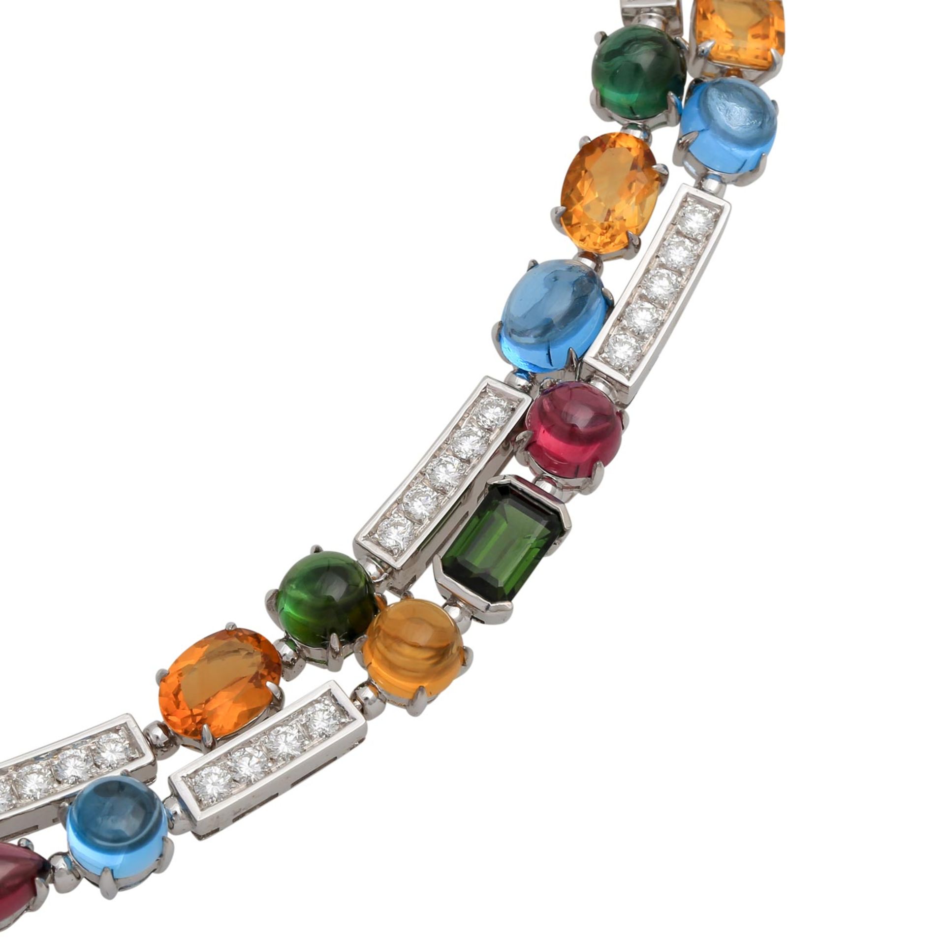 BULGARI Collier "Allegra"mit versch. Farbedelsteinen wie Topas (beh.), Peridot, Citrin, Turmalin - Bild 5 aus 9