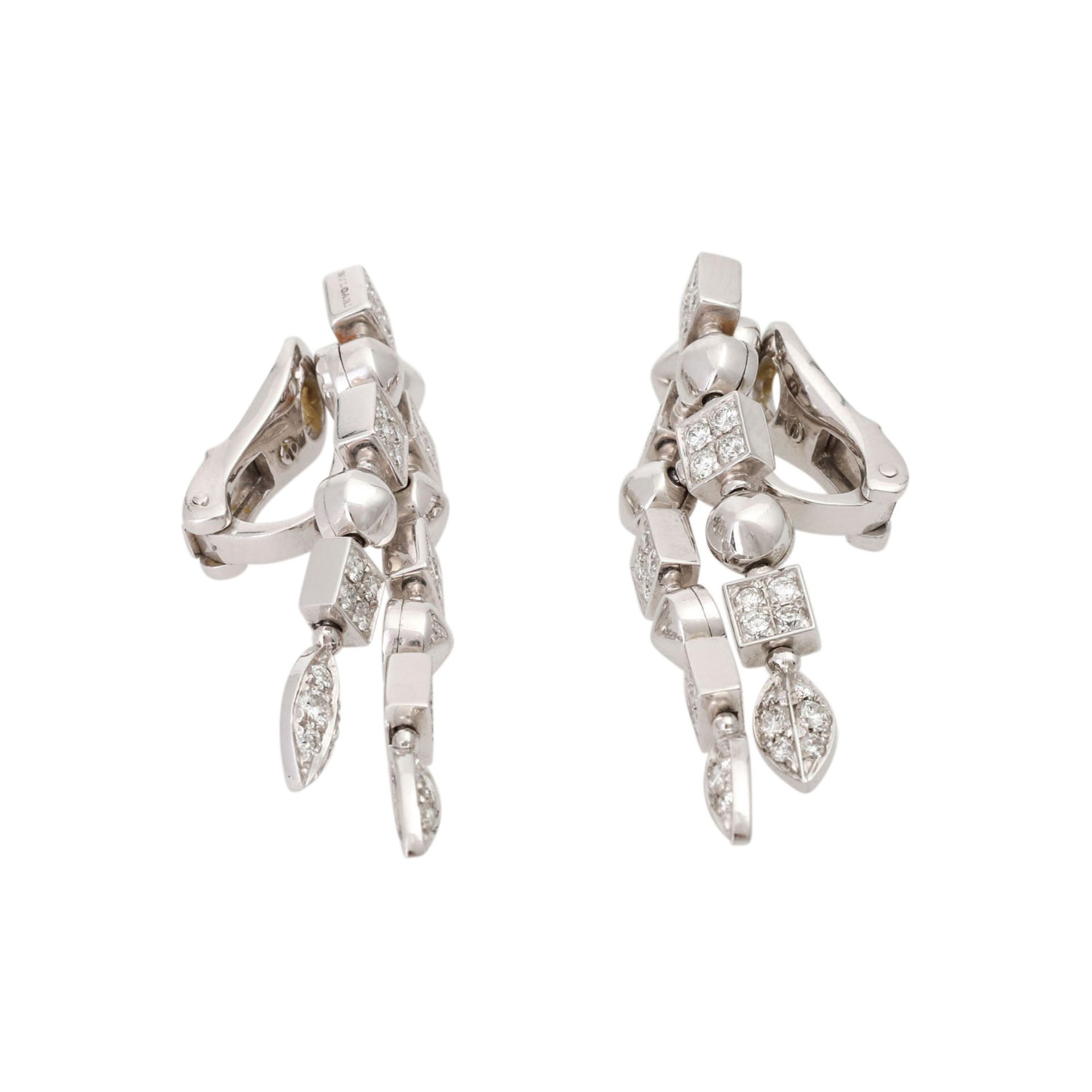 BULGARI Ohrclips "Lucea"mit Brill. zus. ca. 1,6 ct in WG 18K, L: ca. 42 mm. KP 6.950 €, Rechnung - Image 2 of 5