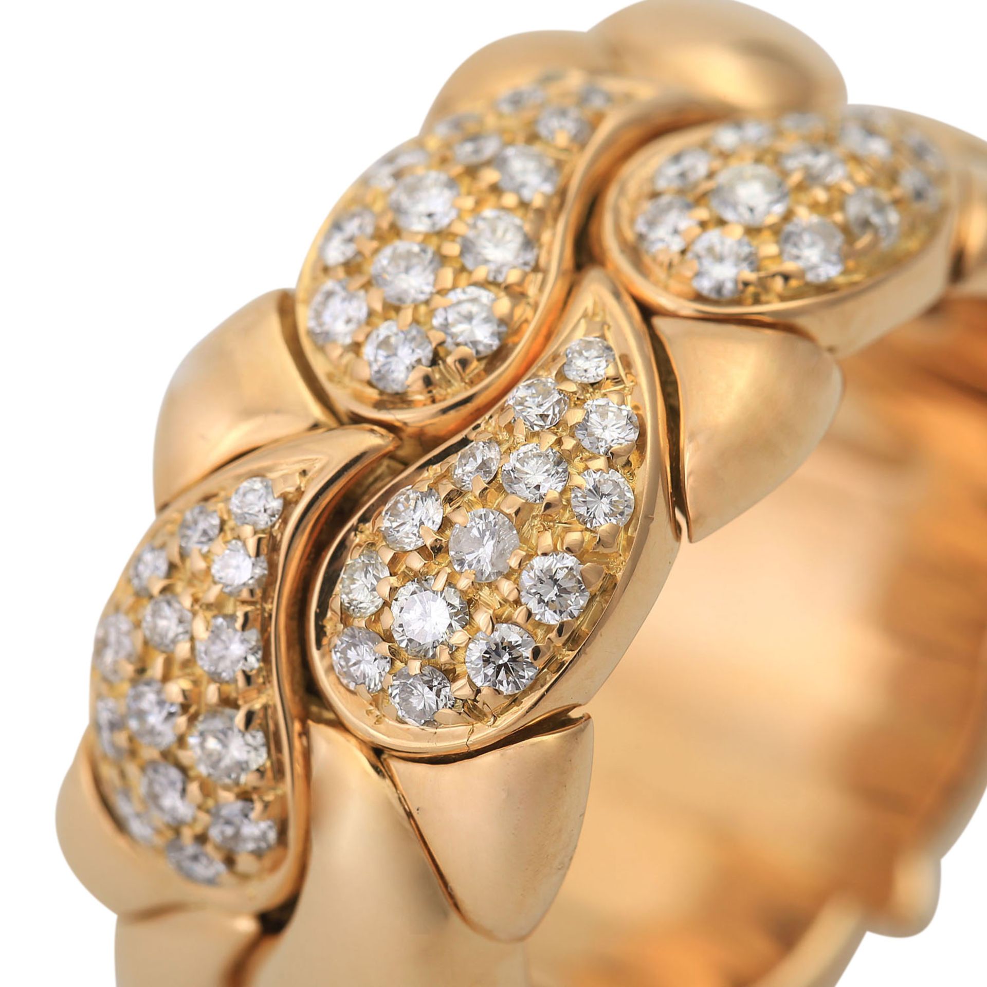 CHOPARD Ring "Casmir" mit Brillantbesatz,GG, NP ca. 8.000 €, RW: 62, nummeriert 2286703. Offene - Bild 6 aus 6