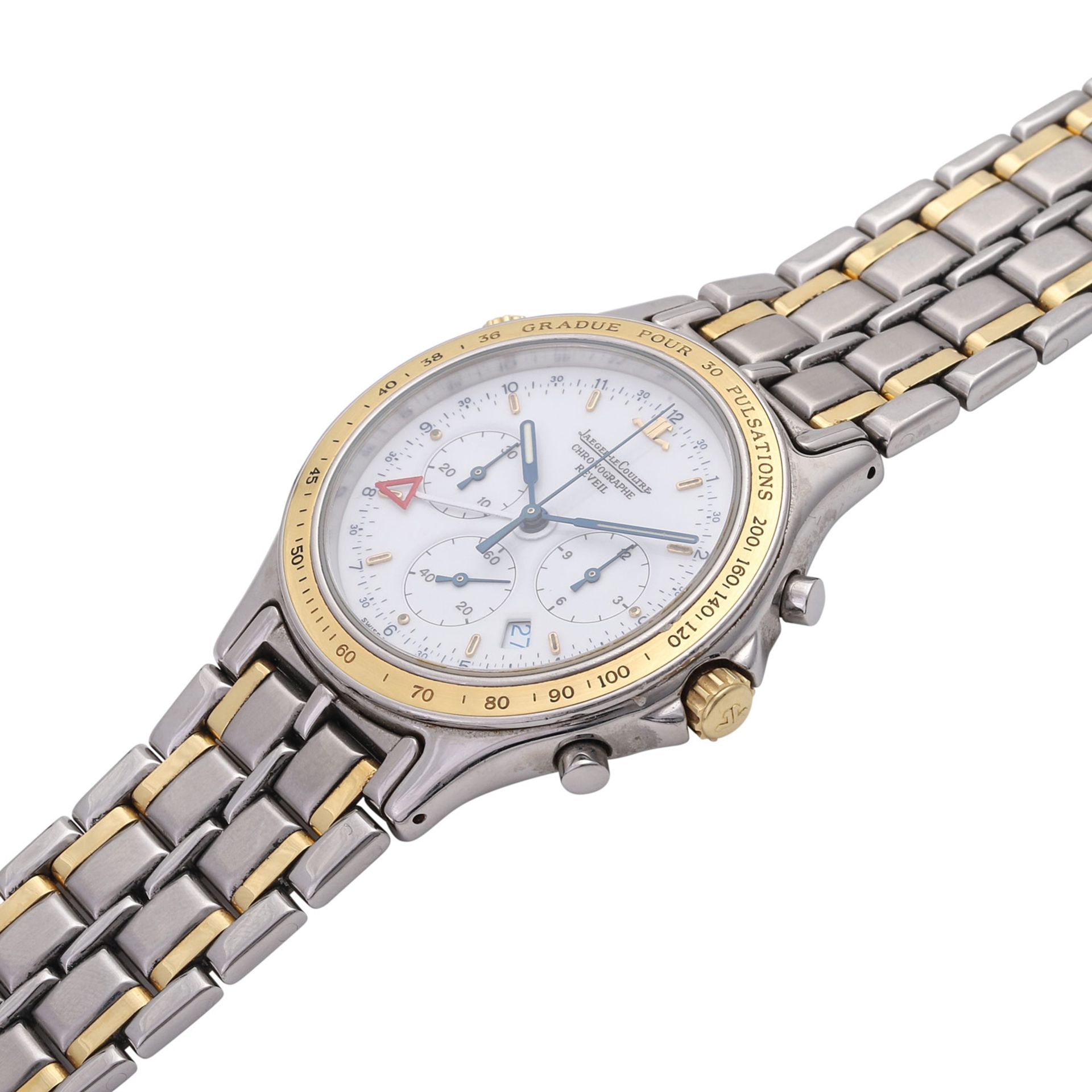 JAEGER LE COULTRE Heraion Reveil Chronograph Herrenuhr, Ref. 116.5.33, 1990er Jahre.Edelstahl/Gold - Image 5 of 6