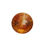 Rundfacettierter Citrin ca. 28 ct,mit leichten Gebrauchspuren.Round faceted citrine ca. 28 ct with