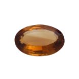 Ovalfacettierter Citrin ca. 34 ct,mit leichten Gebrauchspuren.Oval faceted citrine ca. 34 ct.,