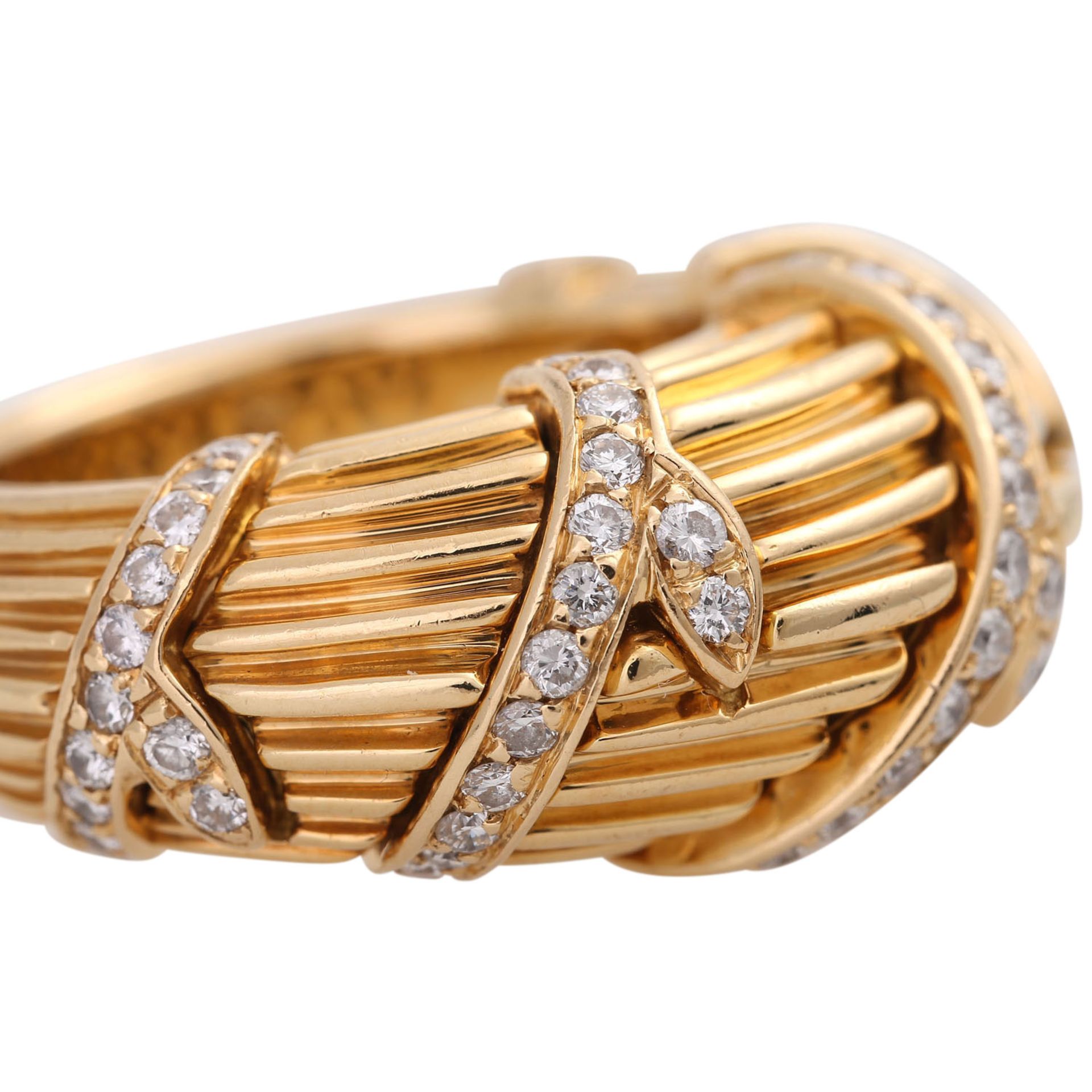 CARTIER Ring bes. mit 72 Brillanten, zus. ca. 0,72 ct,KP: ca. 4.150 € (1997), GG 18K, RW 52, - Image 5 of 5