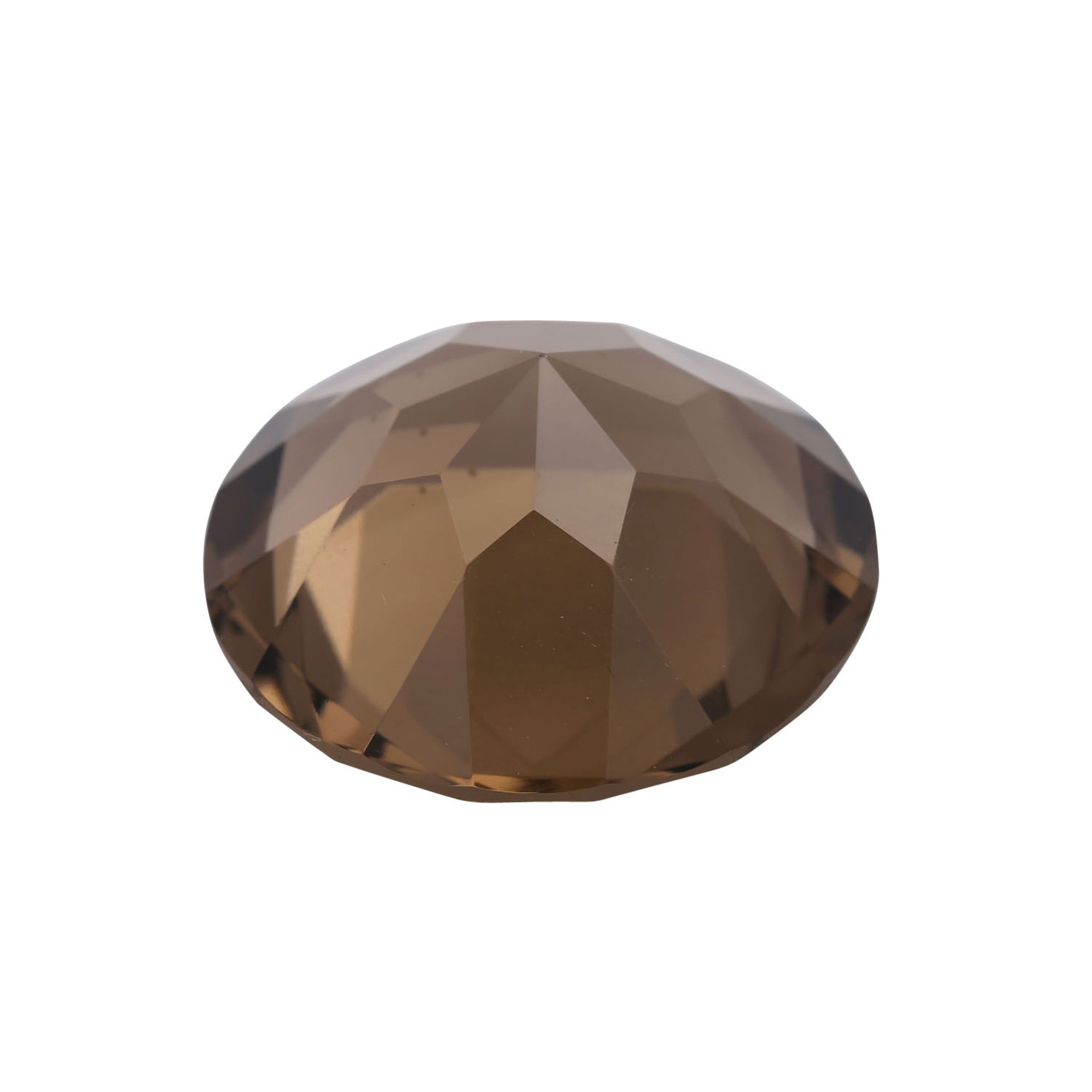 Rundfacettierter Rauchquarz ca. 48 ctminimalste Gebrauchspuren.Round faceted smoky quartz, ca. 48 - Image 3 of 3