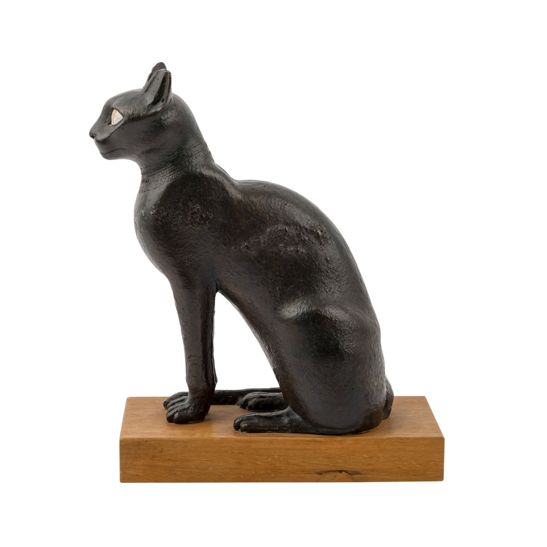 ÄGYPTISCHE KATZE, Kopie nach Bildhauer der Spätzeit,ausgestellt im Ägyptischen Museum Berlin, - Bild 2 aus 5