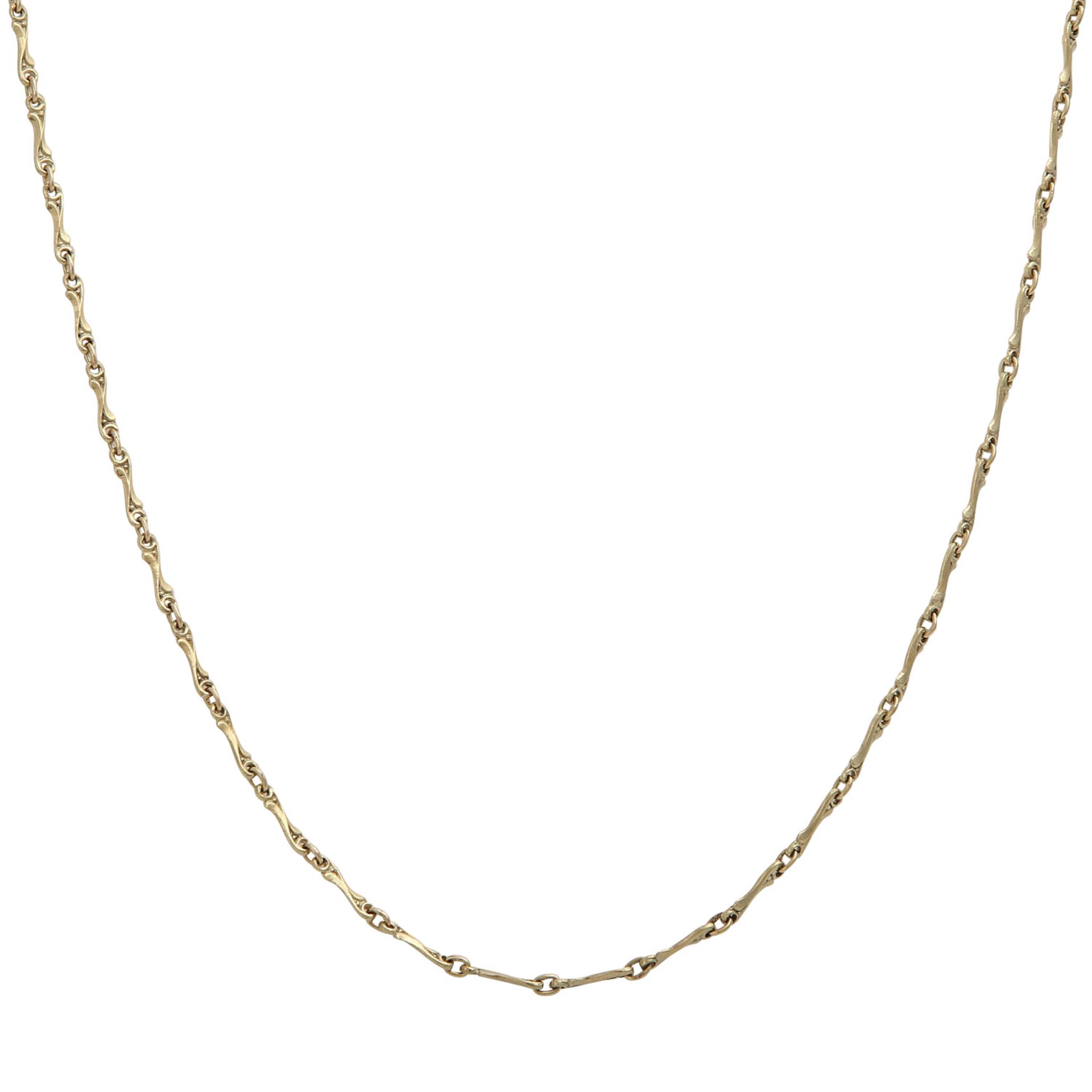 Collierkette im FantasiemusterGG 14K. L: ca. 53 cm. 20. Jh. Leichte Tragespuren. Necklace, 14K gold. - Bild 2 aus 4