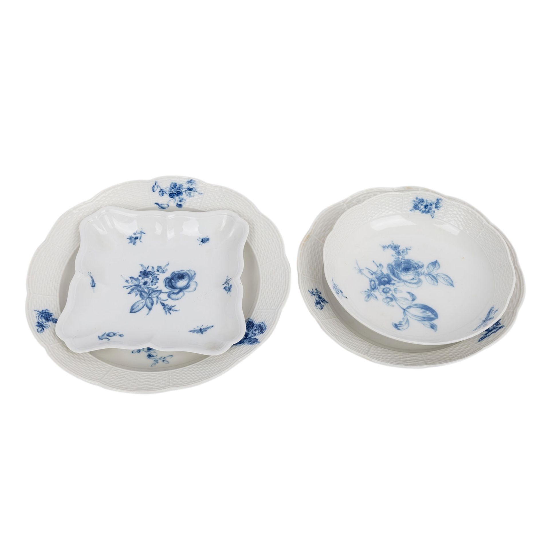 MEISSEN Speiseservice f. 8-29 Personen 'Blaue Blume', 2. Wahl, vor 1924.29 Speiseteller (D. ca. - Image 10 of 11