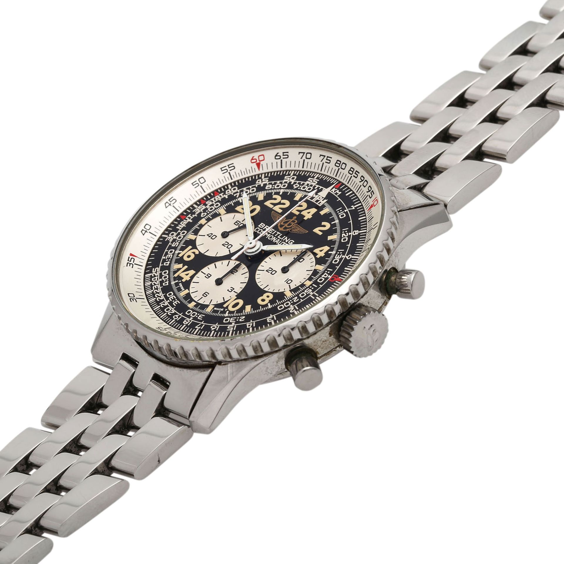 BREITLING Cosmonaute Chronograph Herrenuhr, Ref. A 12019. Edelstahl.Handaufzugwerk. Gehäuse-Nr. - Bild 4 aus 5