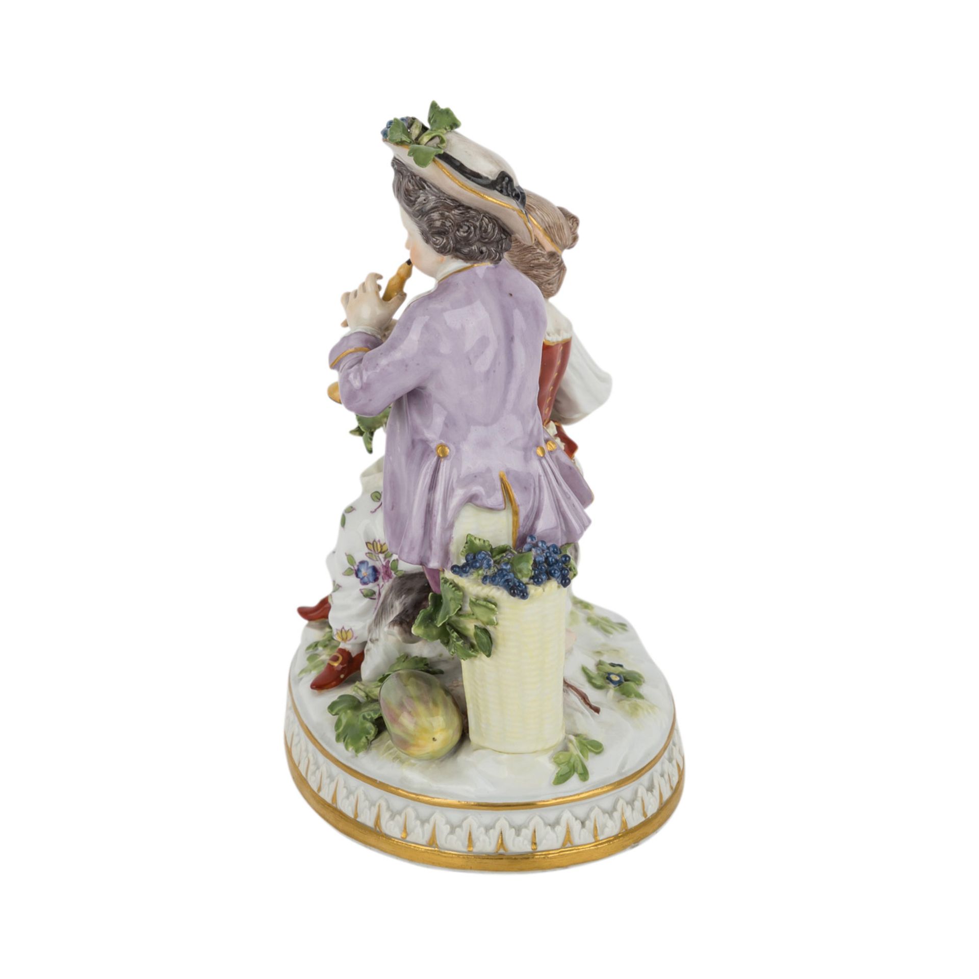 MEISSEN Figurengruppe, Allegorie "Der Herbst", 1860-1924.Entwurf von Johann Carl Schönheit 1782, - Image 2 of 5